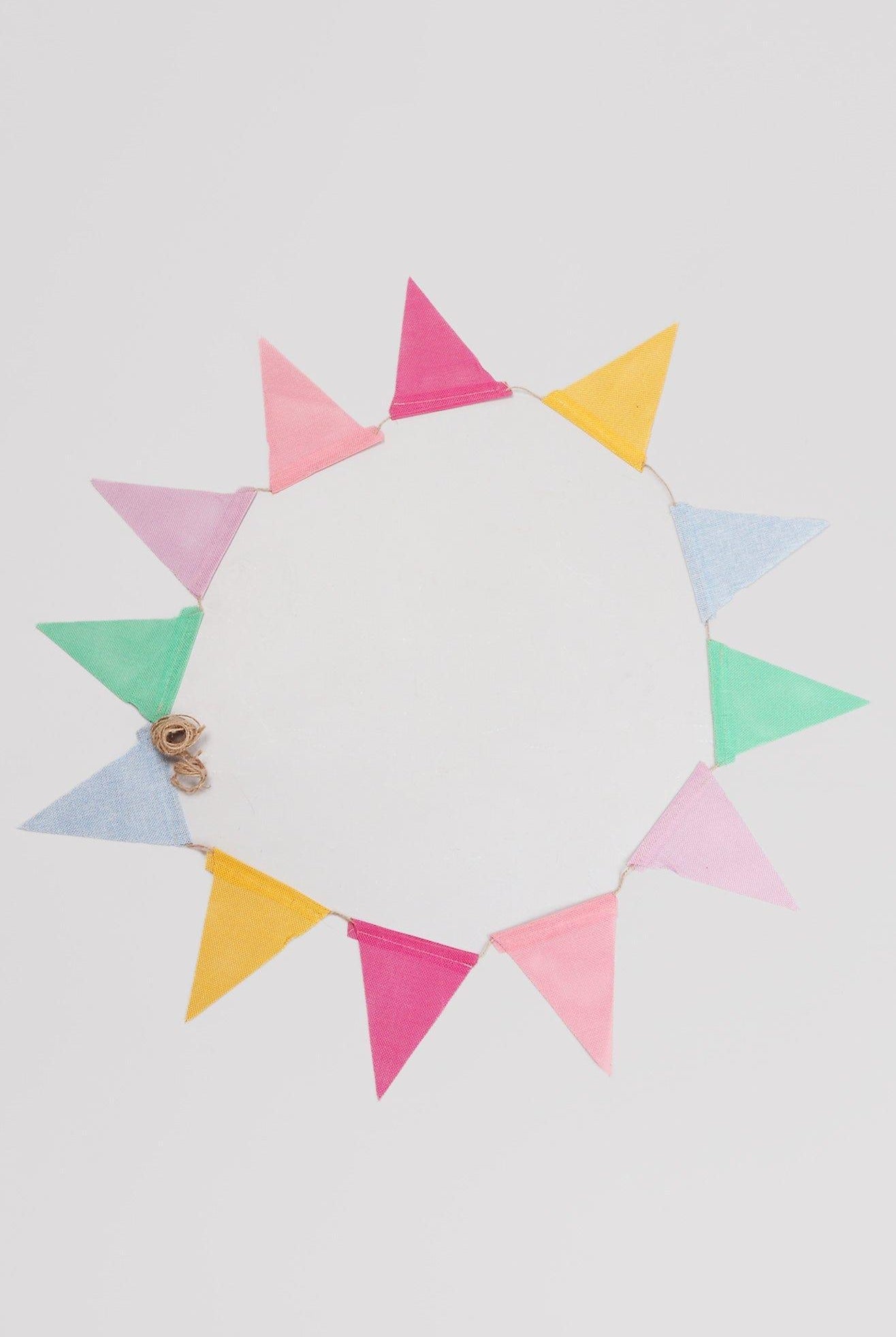 Colourful Rustic Hessian Bunting - G Decor