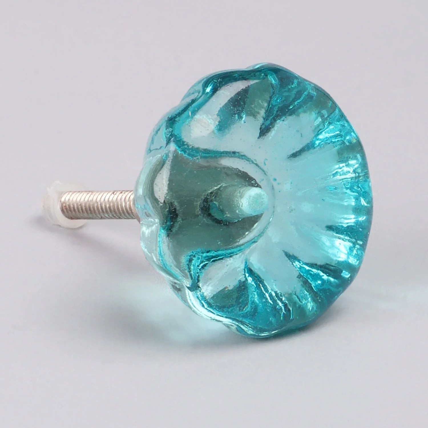 Crystal Glass Flower Torus Pull Knob - G Decor