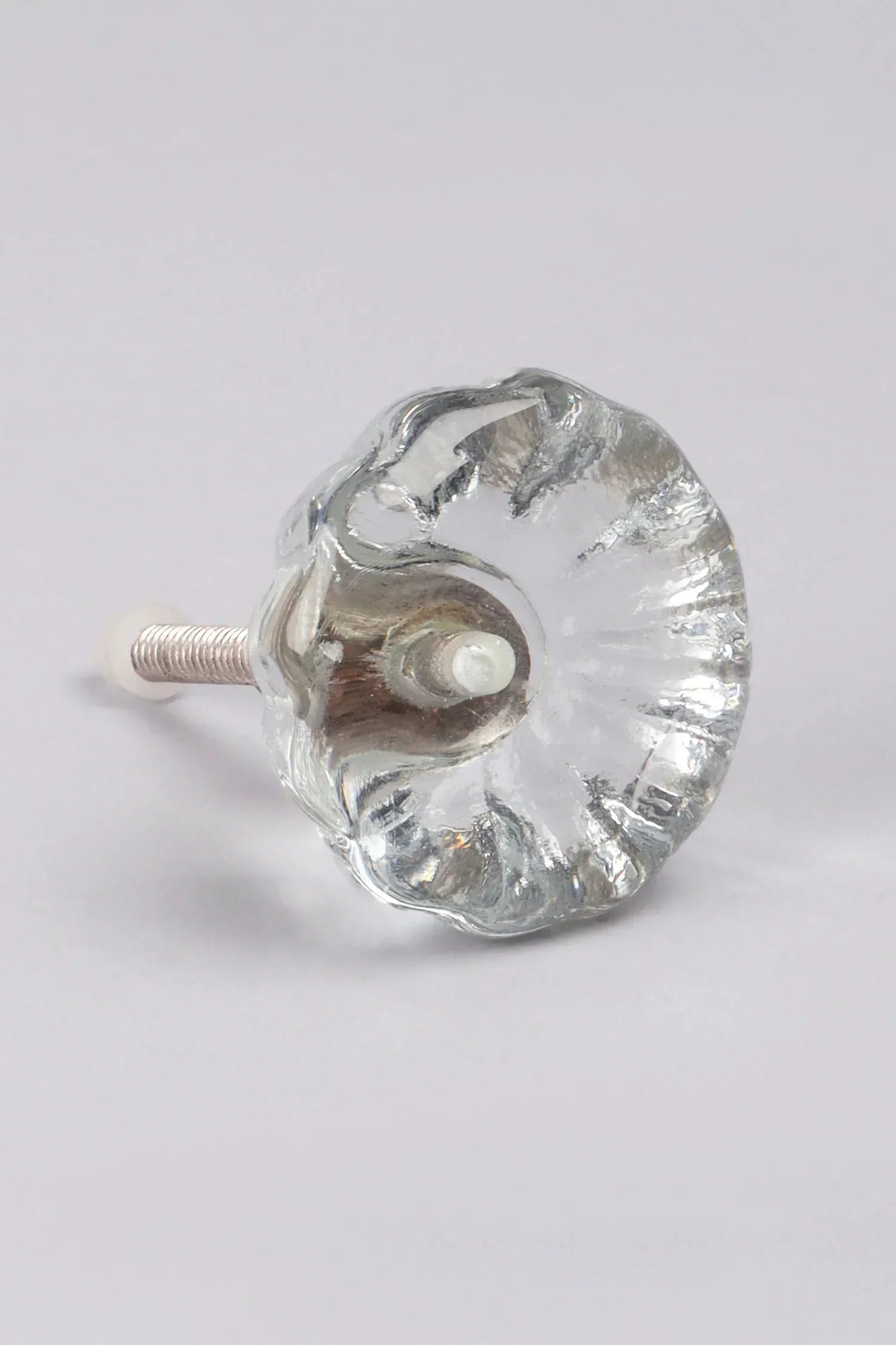 Crystal Glass Flower Torus Cabinet Knob — view 9, G Decor