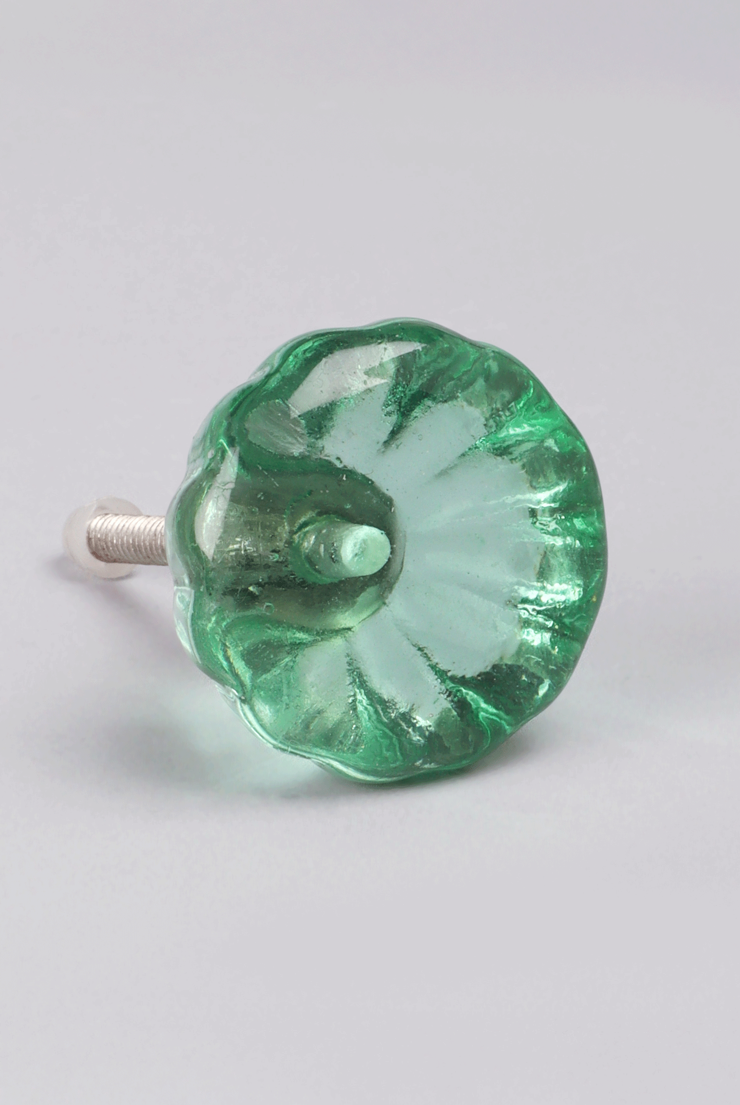 Crystal Glass Flower Torus Pull Knob - G Decor