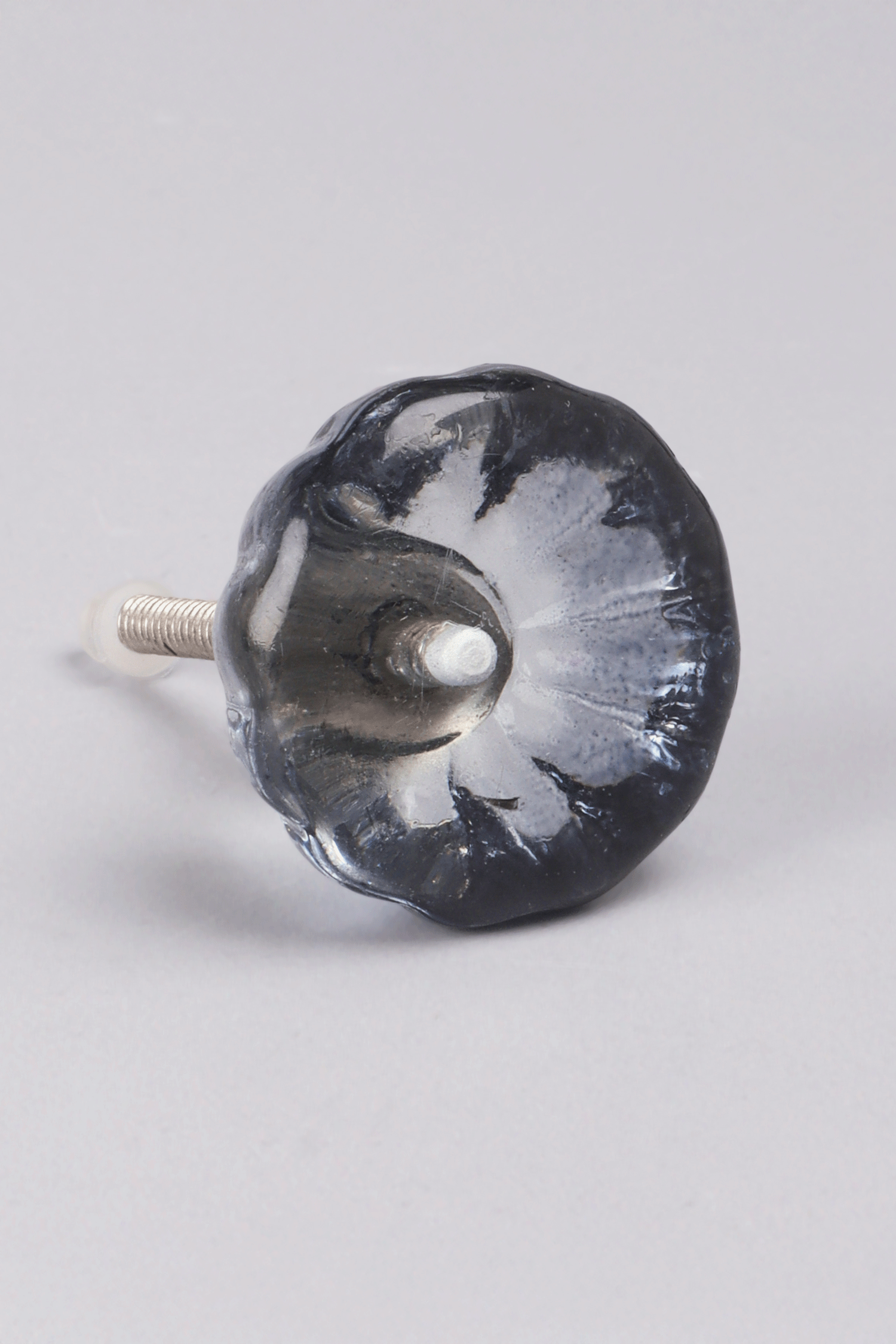 Crystal Glass Flower Torus Cabinet Knob — view 8, G Decor