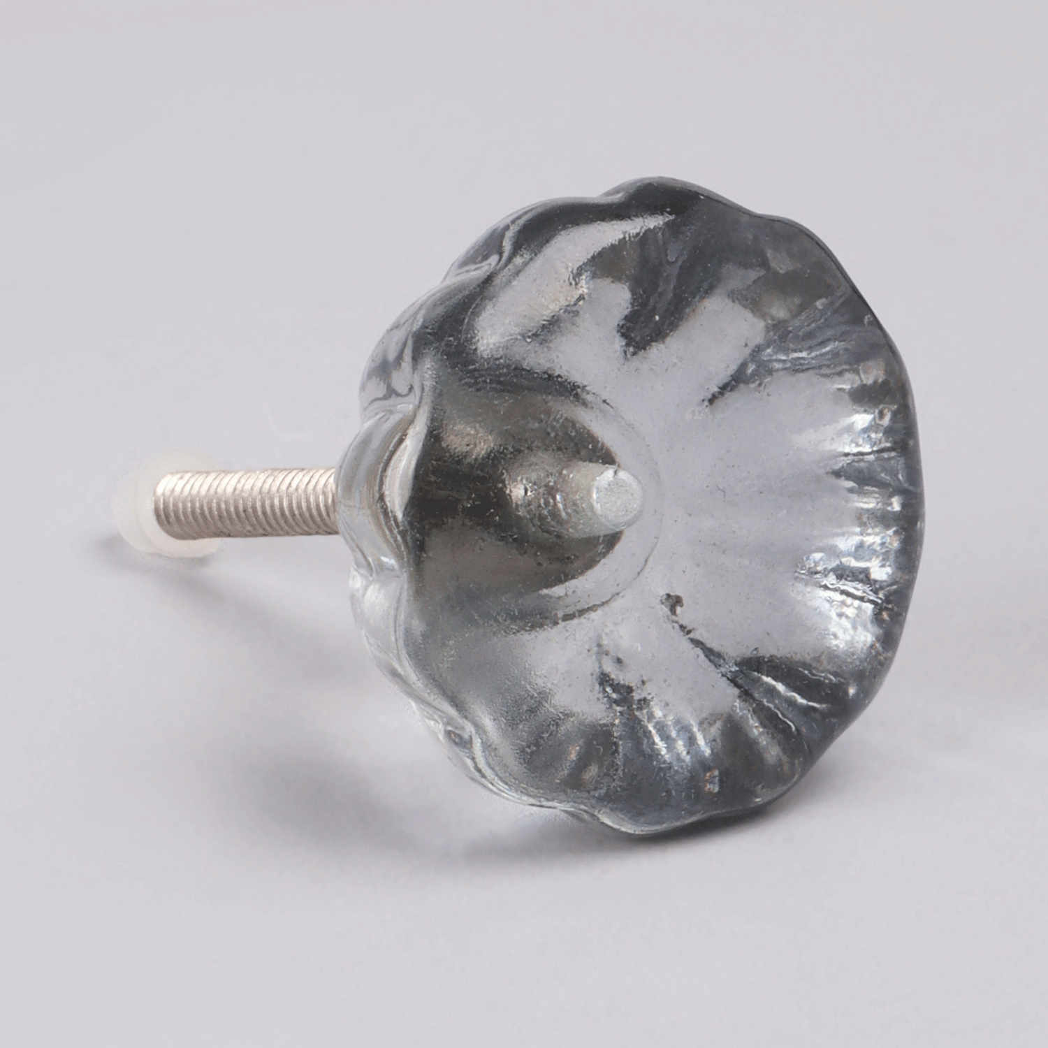 Crystal Glass Flower Torus Pull Knob - G Decor