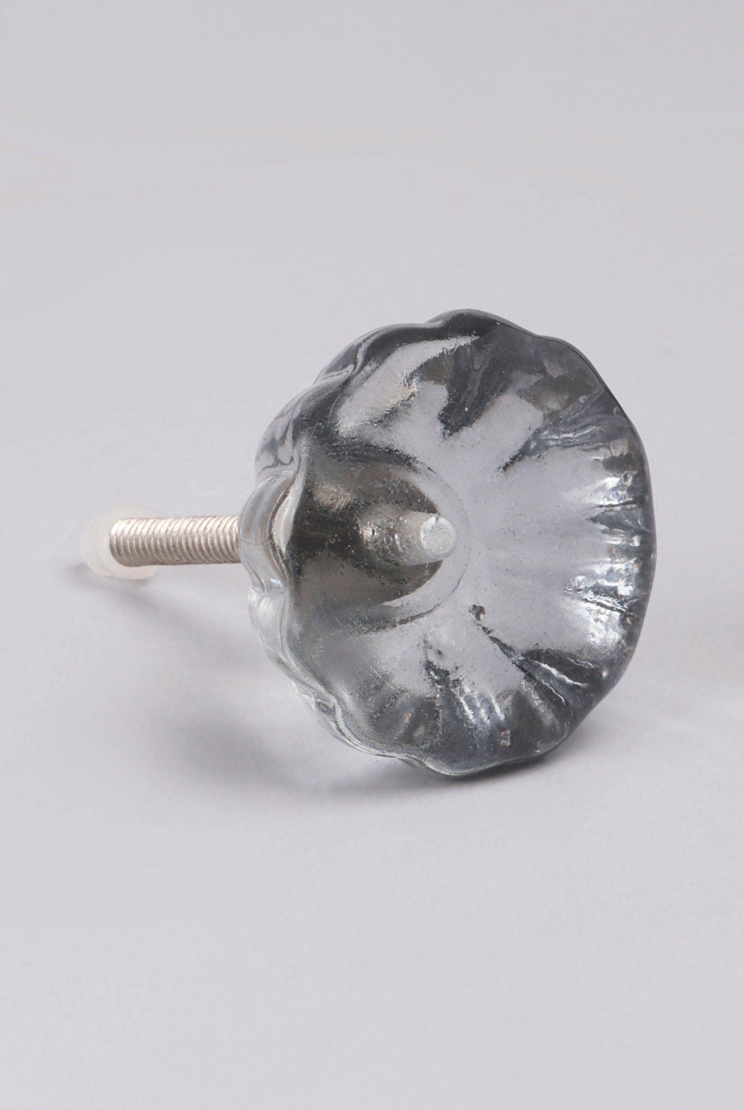 Crystal Glass Flower Torus Pull Knob - G Decor
