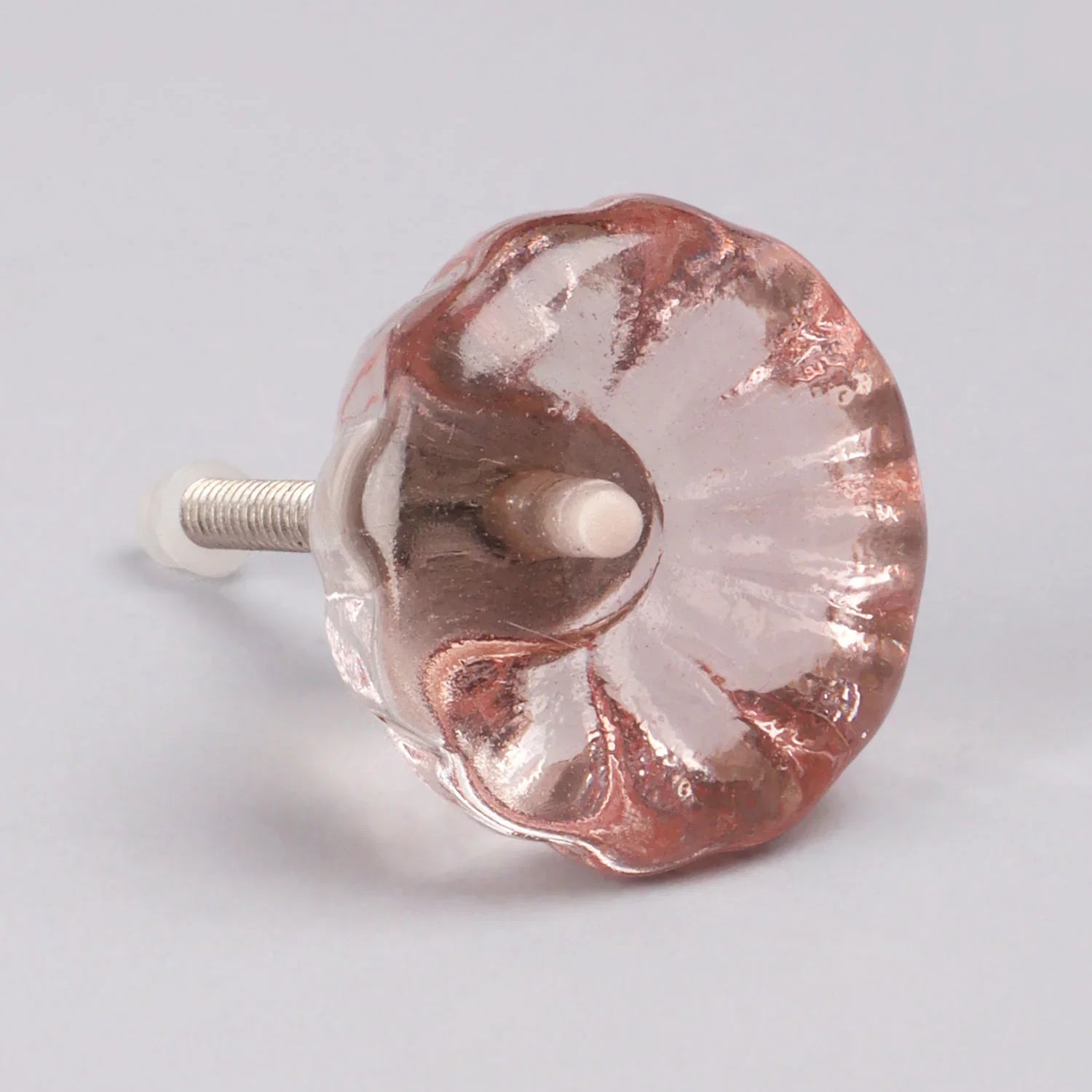 Crystal Glass Flower Torus Pull Knob - G Decor