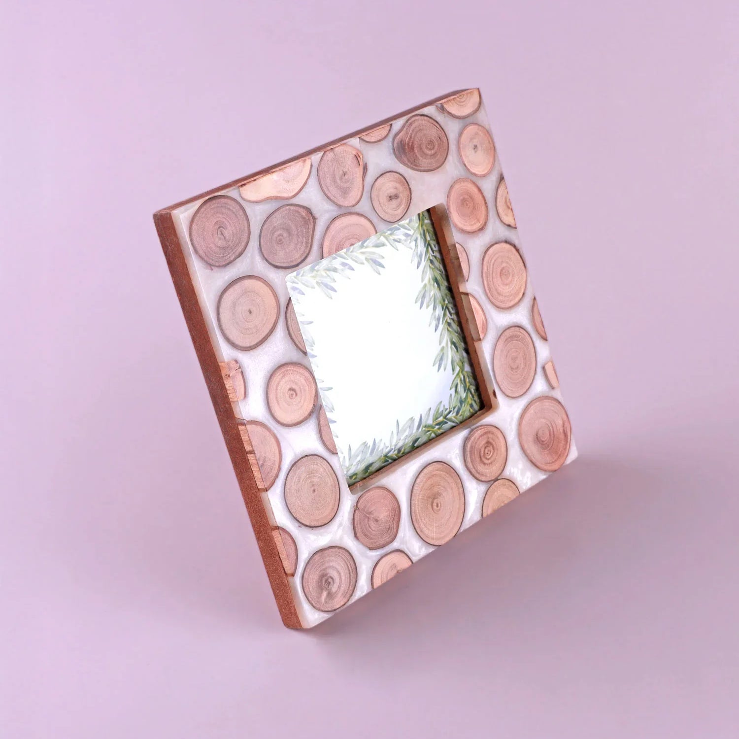 Dalarna Tree Line Handcrafted Photo Frame Natural Swedish Forest-Inspired Picture Display - G Decor