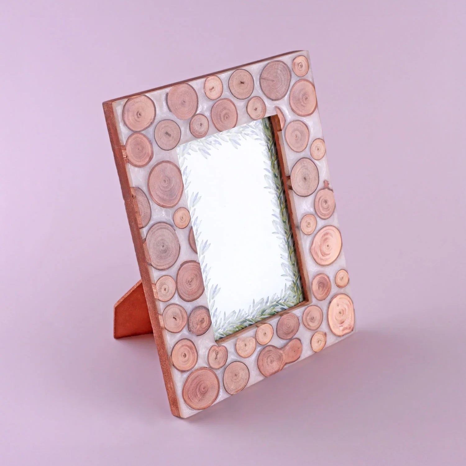 Dalarna Tree Line Handcrafted Photo Frame Natural Swedish Forest-Inspired Picture Display - G Decor