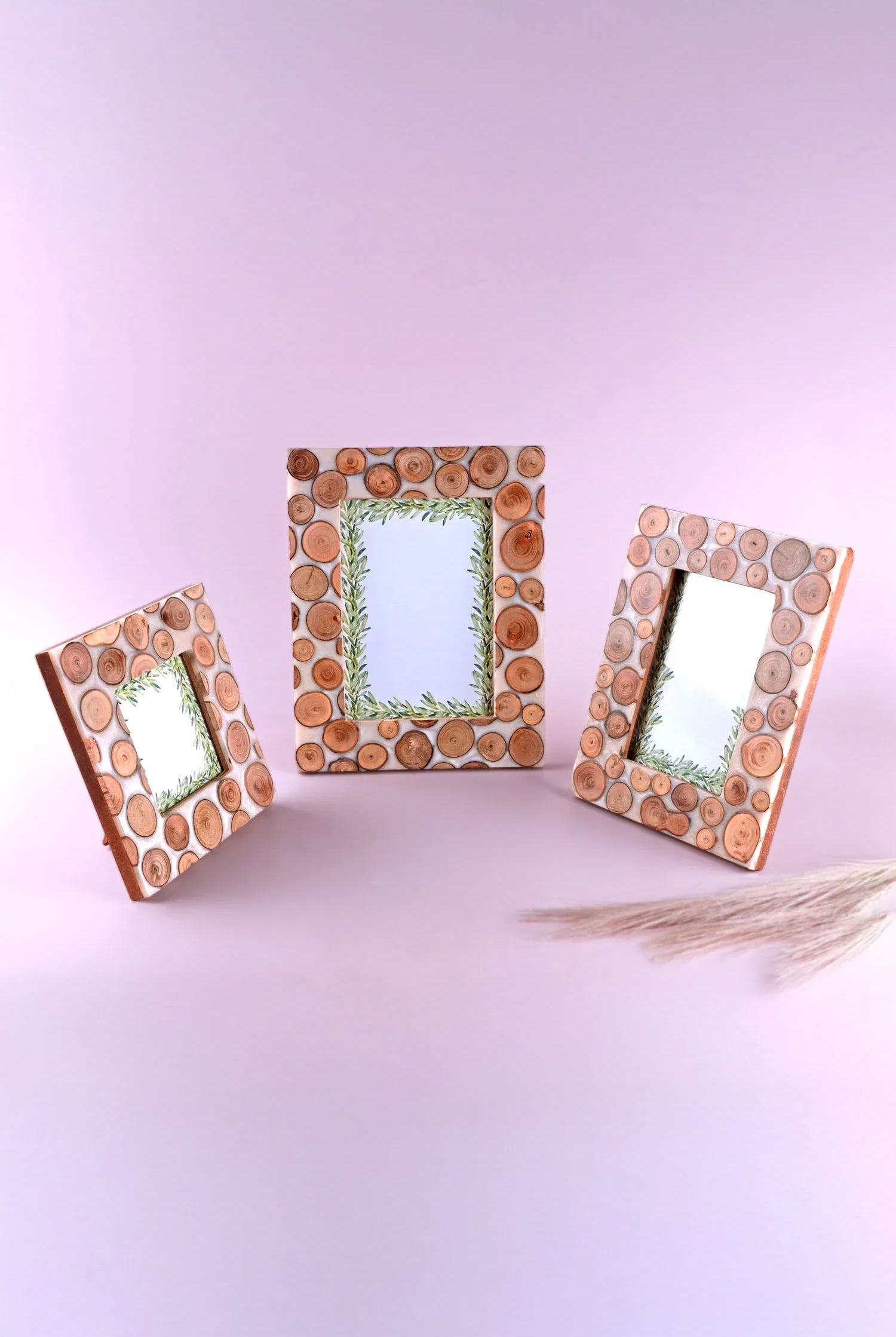 Dalarna Tree Line Handcrafted Photo Frame Natural Swedish Forest-Inspired Picture Display - G Decor