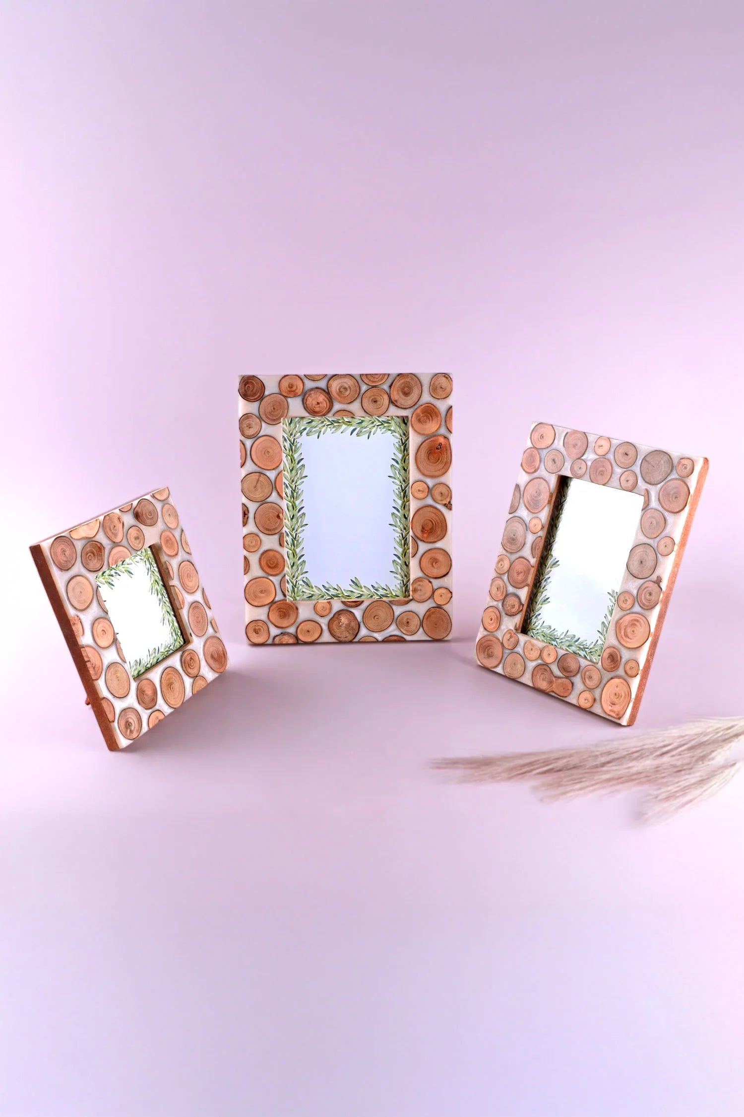 Dalarna Tree Line Handcrafted Photo Frame Natural Swedish Forest-Inspired Picture Display - G Decor