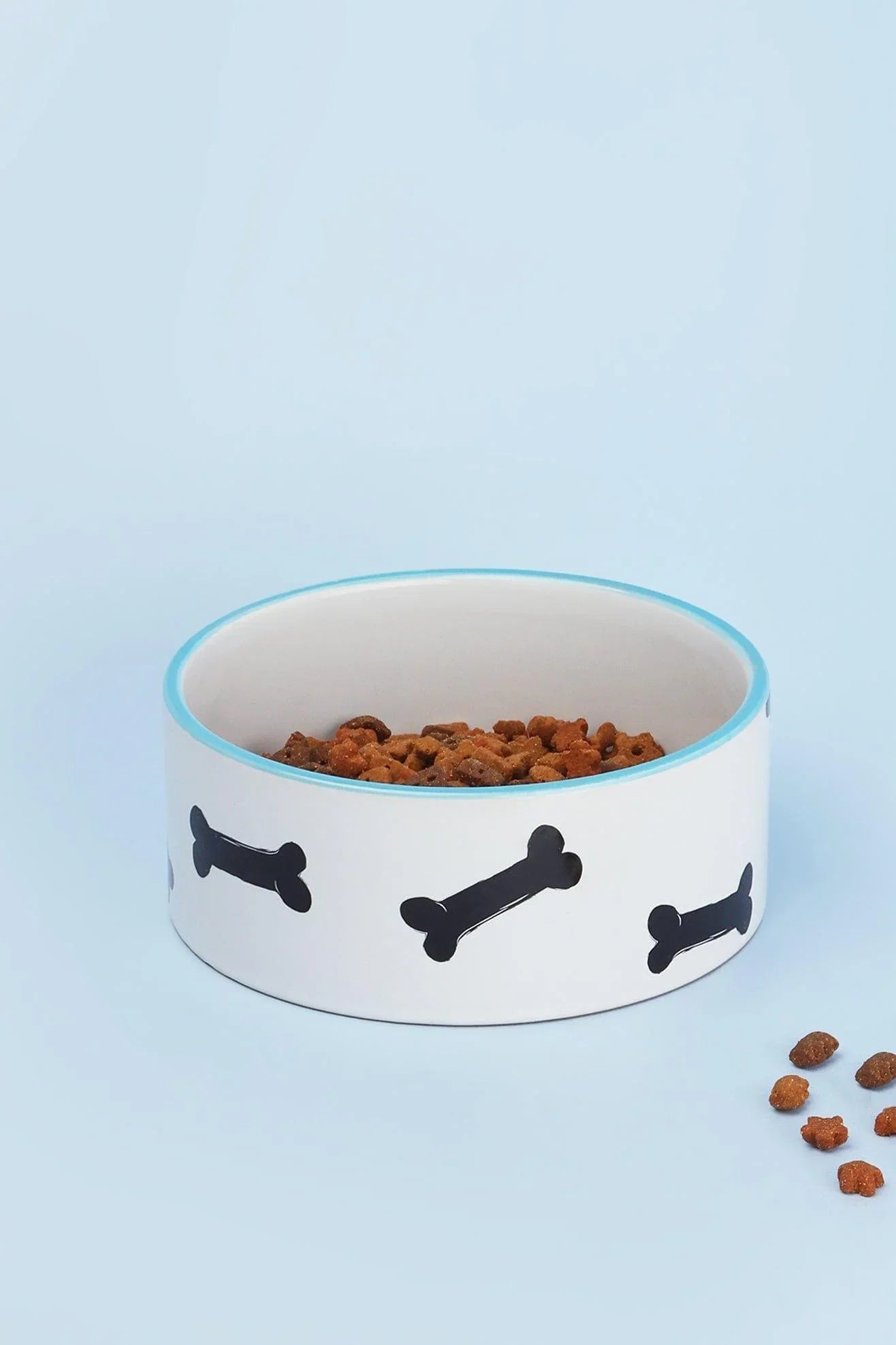 Doggy To-Do List Reminder Ceramic Pet Food Bowl — alternate view, G Decor