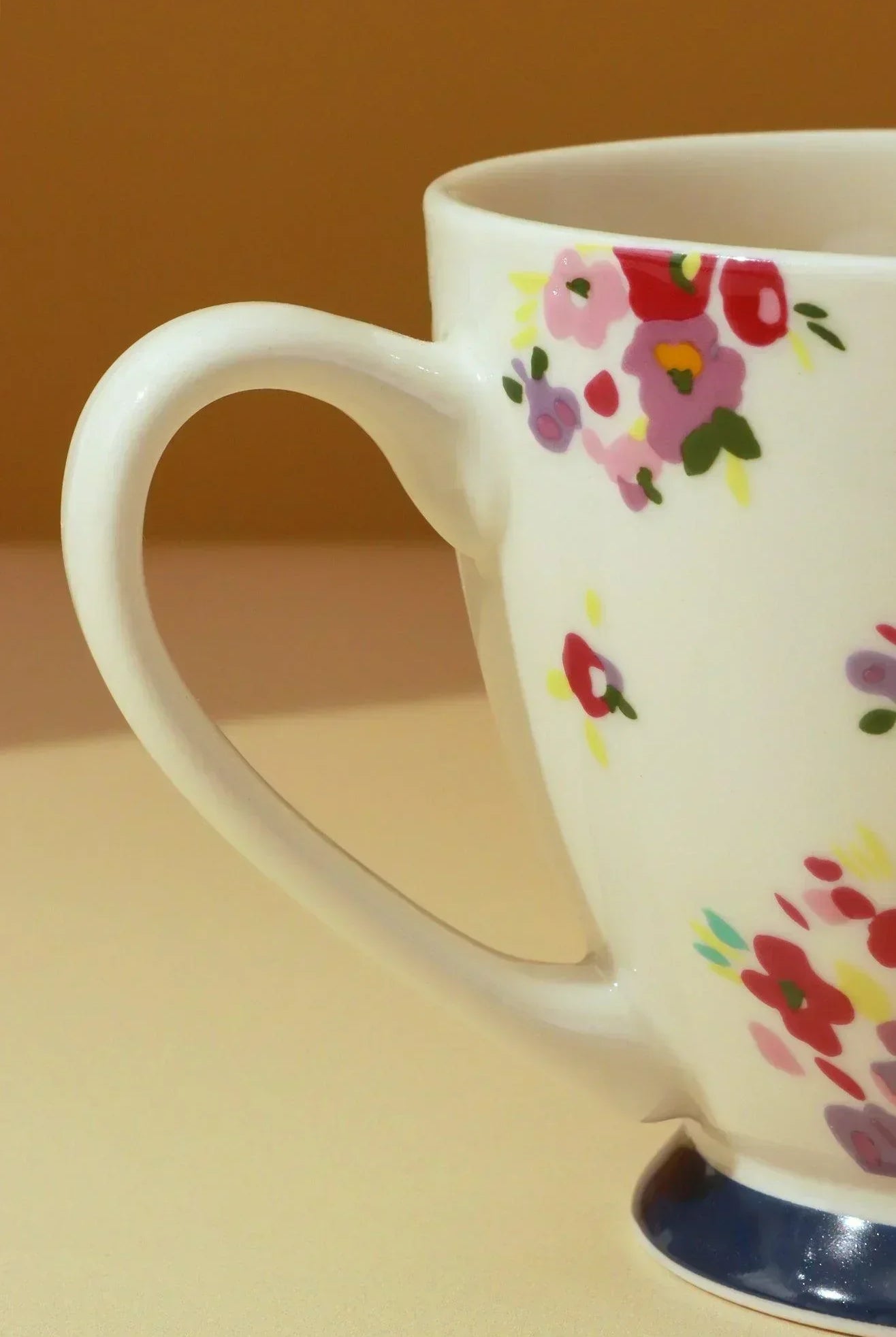 English Cottage Mug Garden Large Floral Ceramic Cup for Tea & Coffee - G Decor