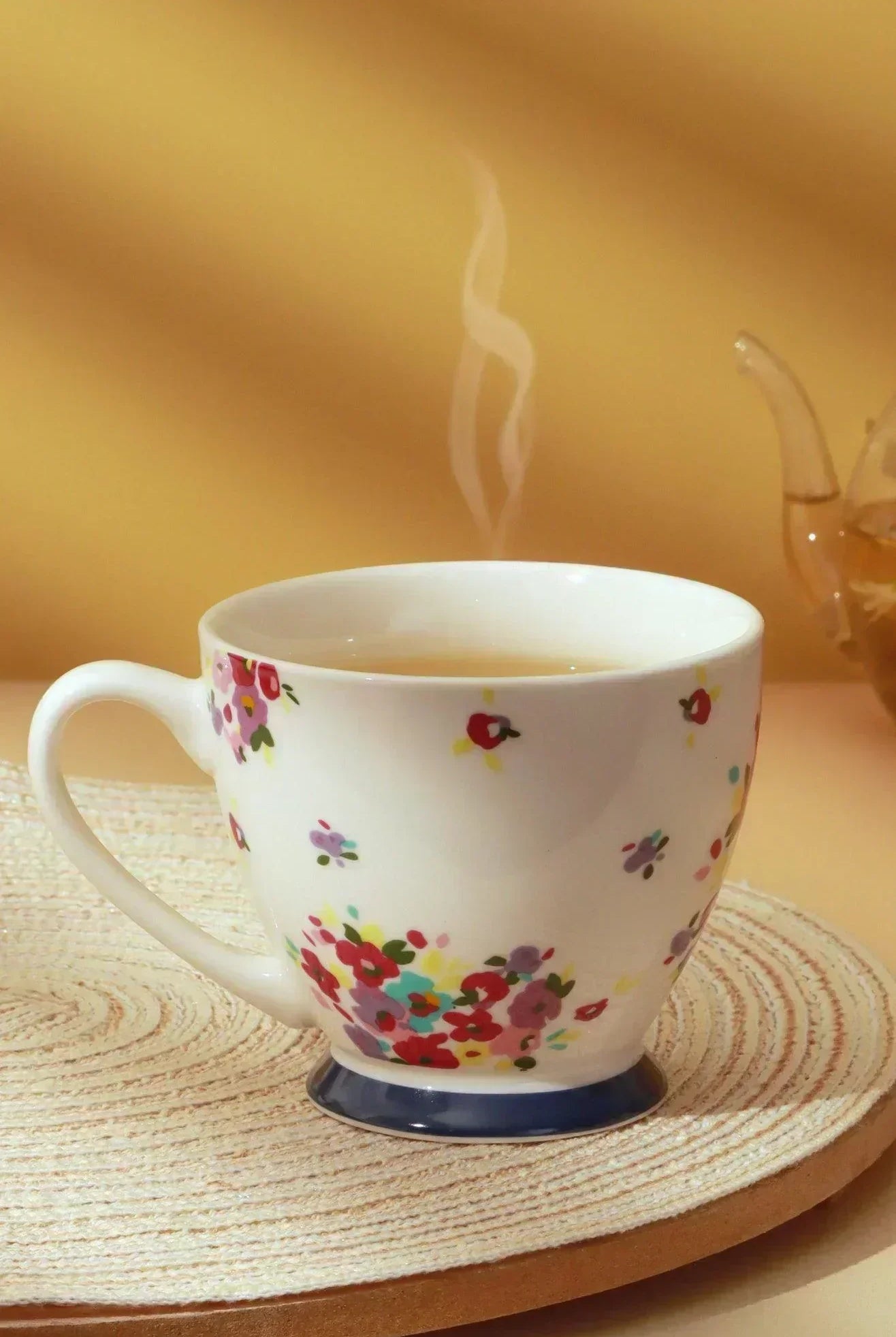 English Cottage Mug Garden Large Floral Ceramic Cup for Tea & Coffee - G Decor