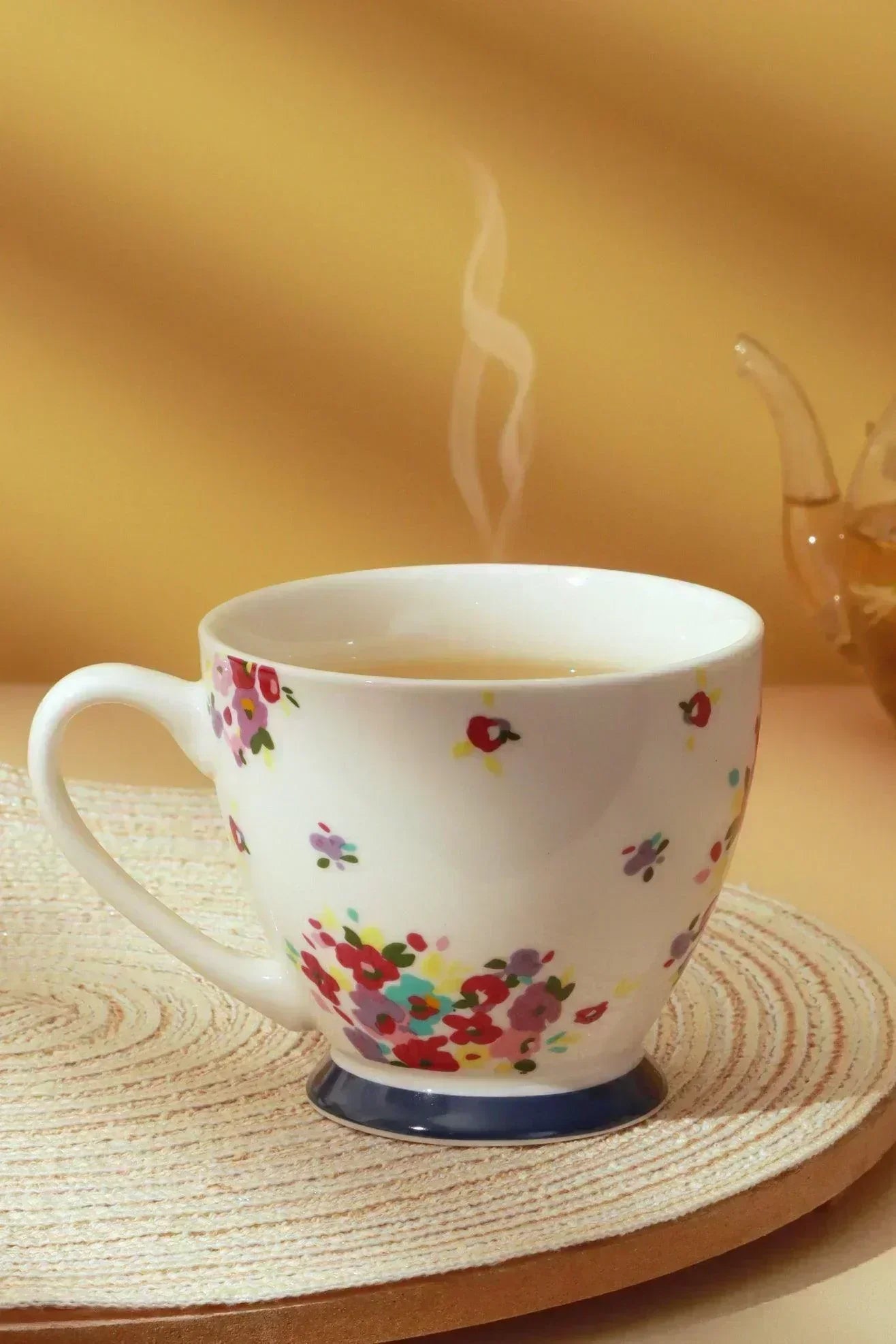 english-cottage-mug-garden-large-floral-ceramic-cup-for-tea-and-coffee-g-decor-80812 - G Decor