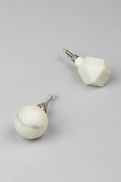 Estella White Marble Cabinet Pull Knob