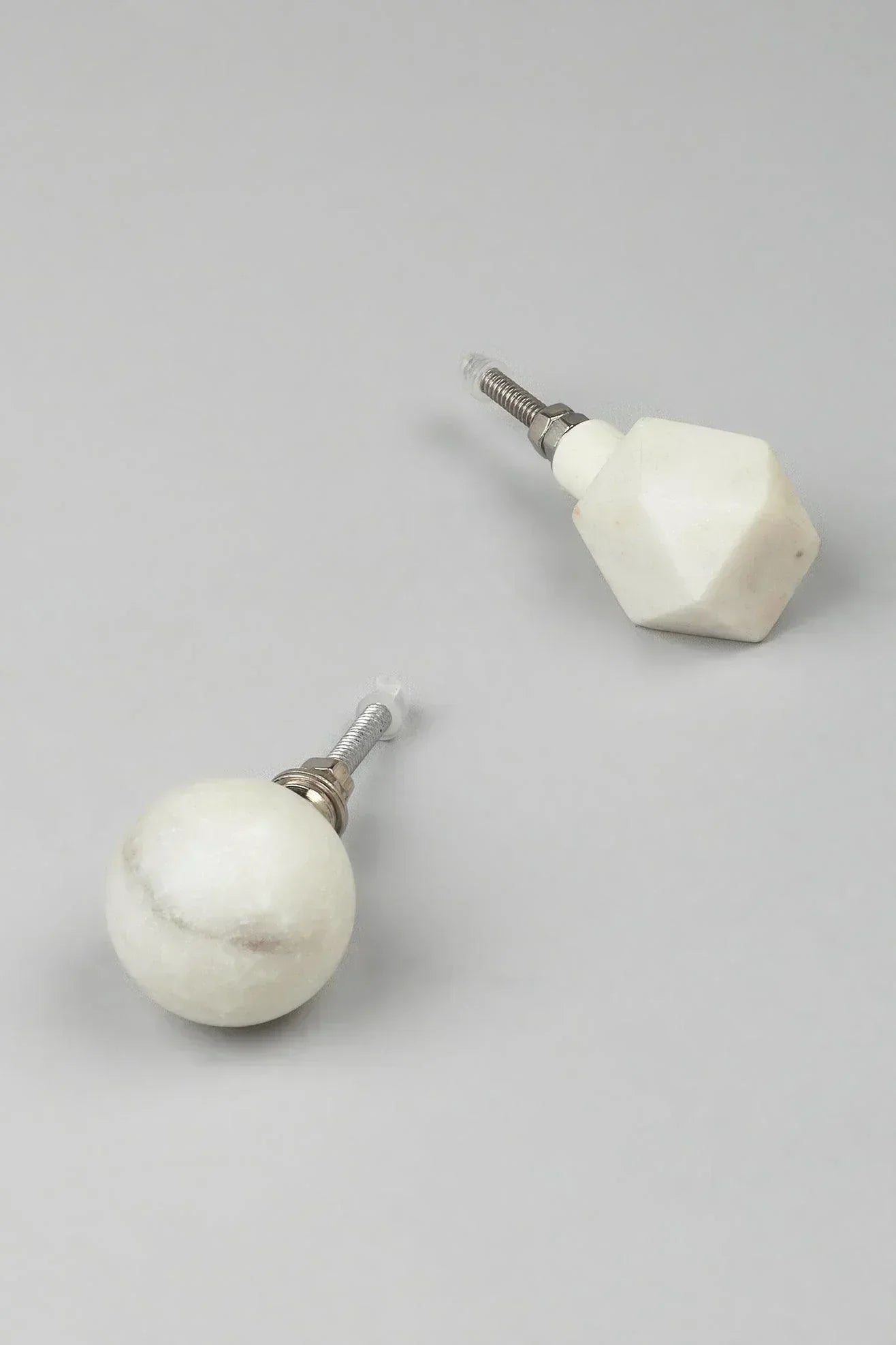 Estella Handcrafted White Marble Cabinet Pull Knob - G Decor