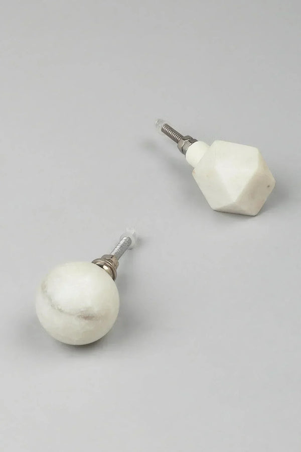 Estella White Marble Cabinet Pull Knob