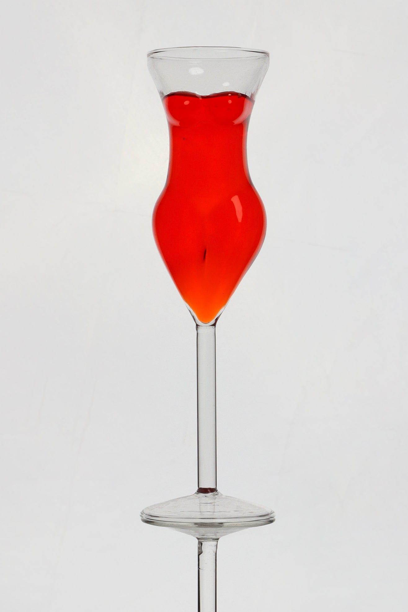 G Decor Drinkware Clear Feminine Silhouette Inspired Champagne Glass