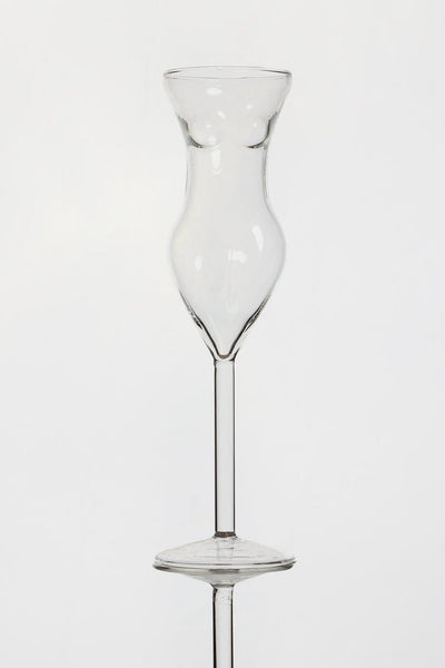 G Decor Drinkware Clear Feminine Silhouette Inspired Champagne Glass