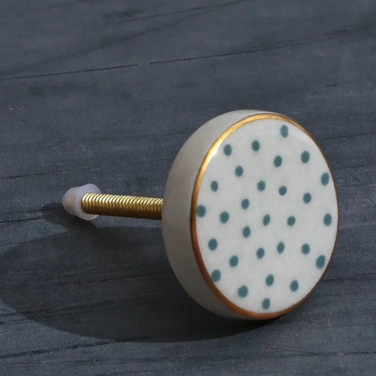 Geometric & Polka Dot Collection Handmade & Hand-Painted Ceramic Knobs - G Decor