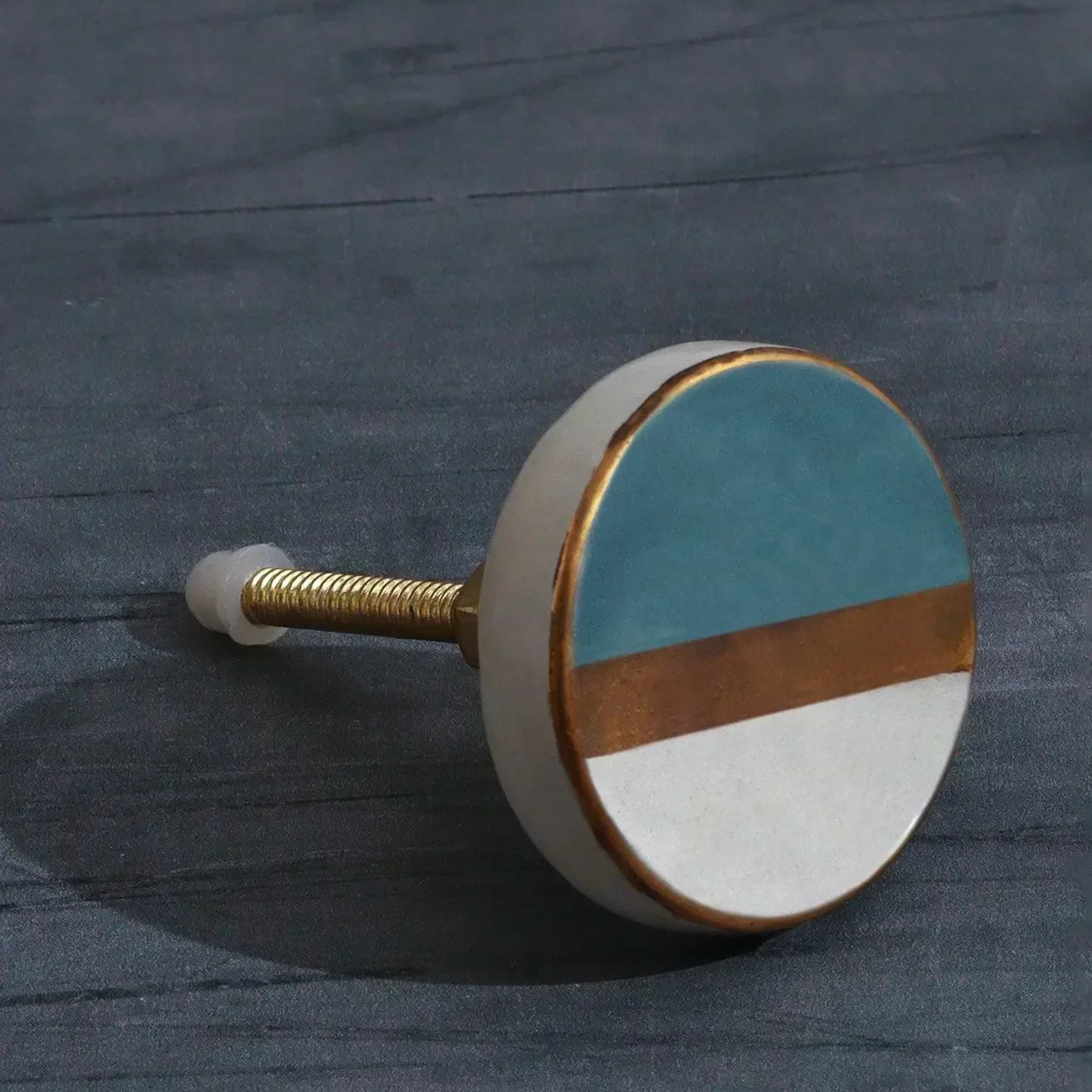 Geometric & Polka Dot Collection Handmade & Hand-Painted Ceramic Knobs - G Decor