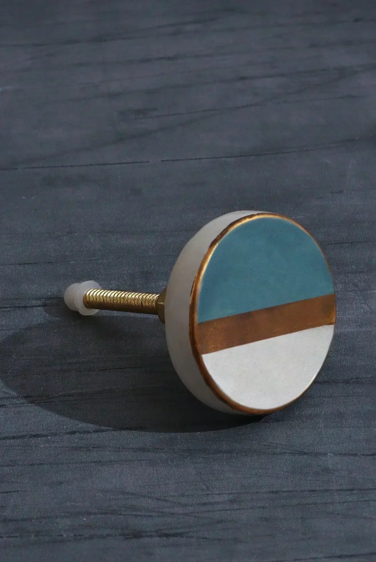 Geometric & Polka Dot Collection Handmade & Hand-Painted Ceramic Knobs - G Decor