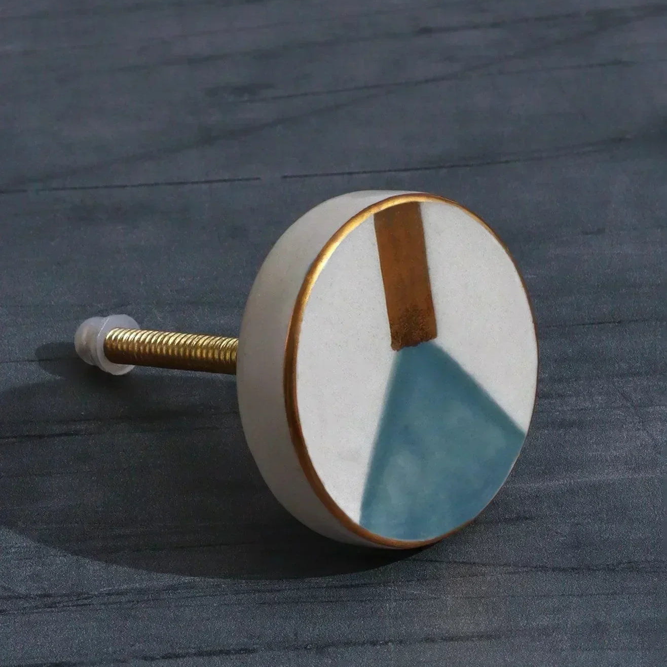 Geometric & Polka Dot Collection Handmade & Hand-Painted Ceramic Knobs - G Decor