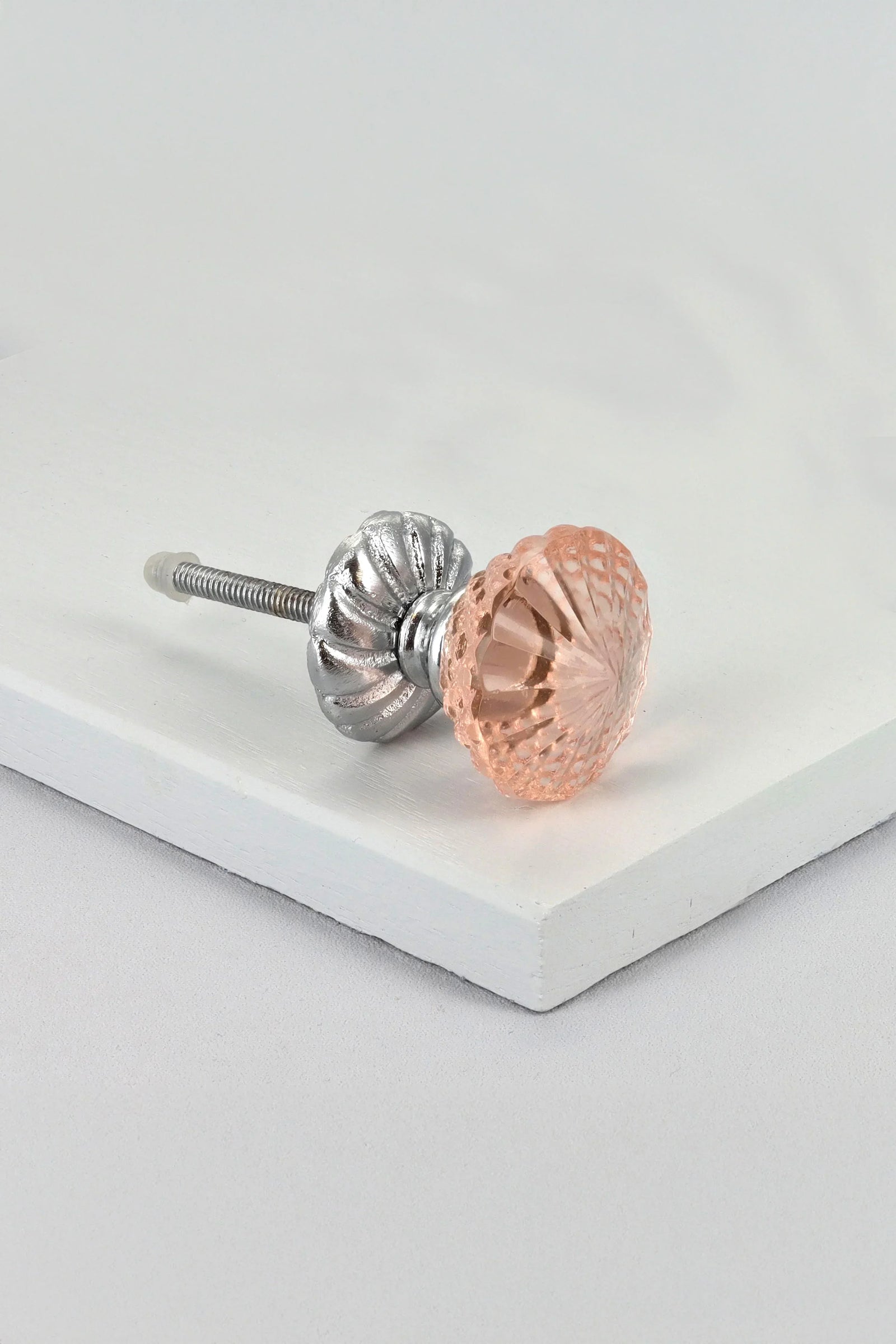 Glacier Jam Crystal Glass Cabinet Pull Knob — close-up view, G Decor