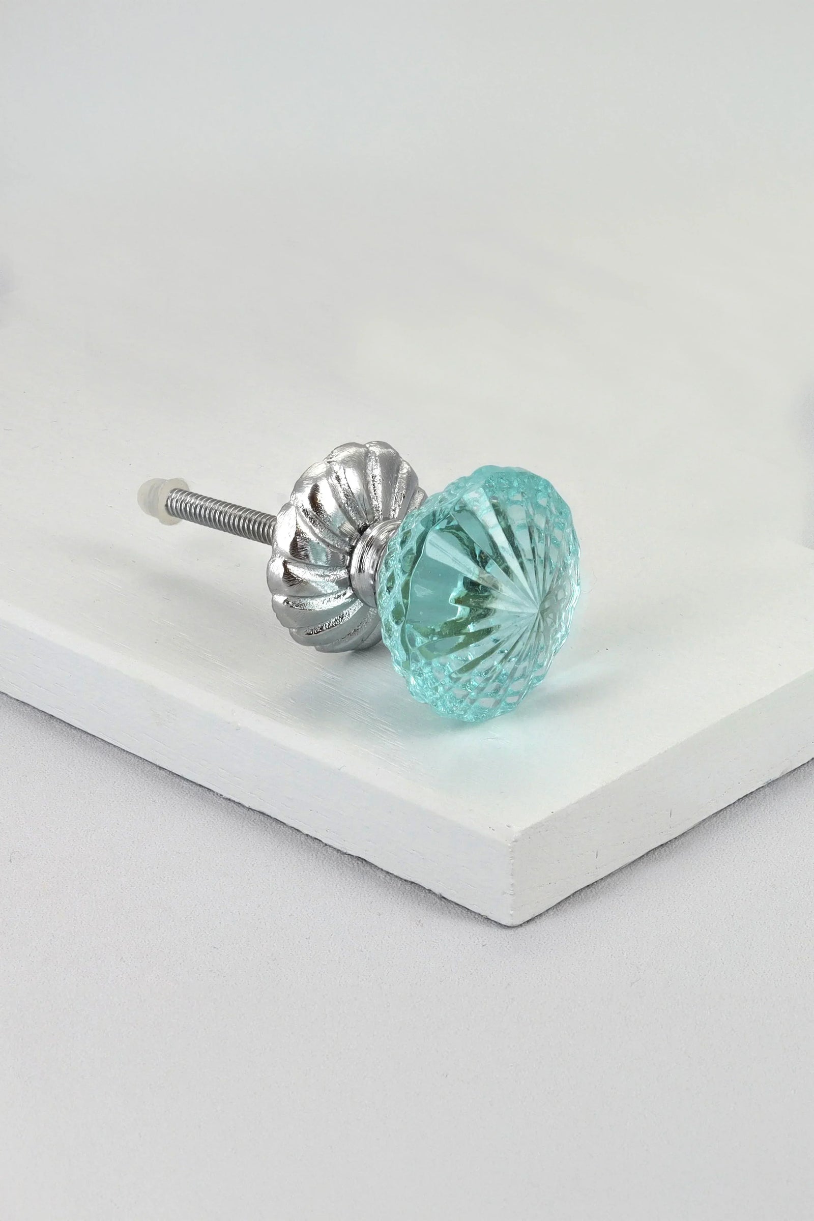 Glacier Jam Crystal Glass Cabinet Pull Knob — view 5, G Decor