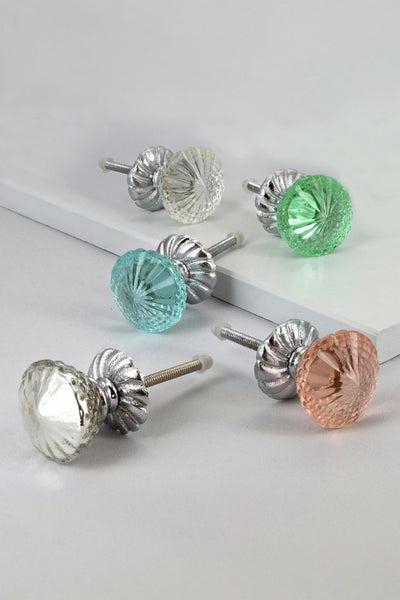 Glacier Jam Crystal Glass Cabinet Pull Knob