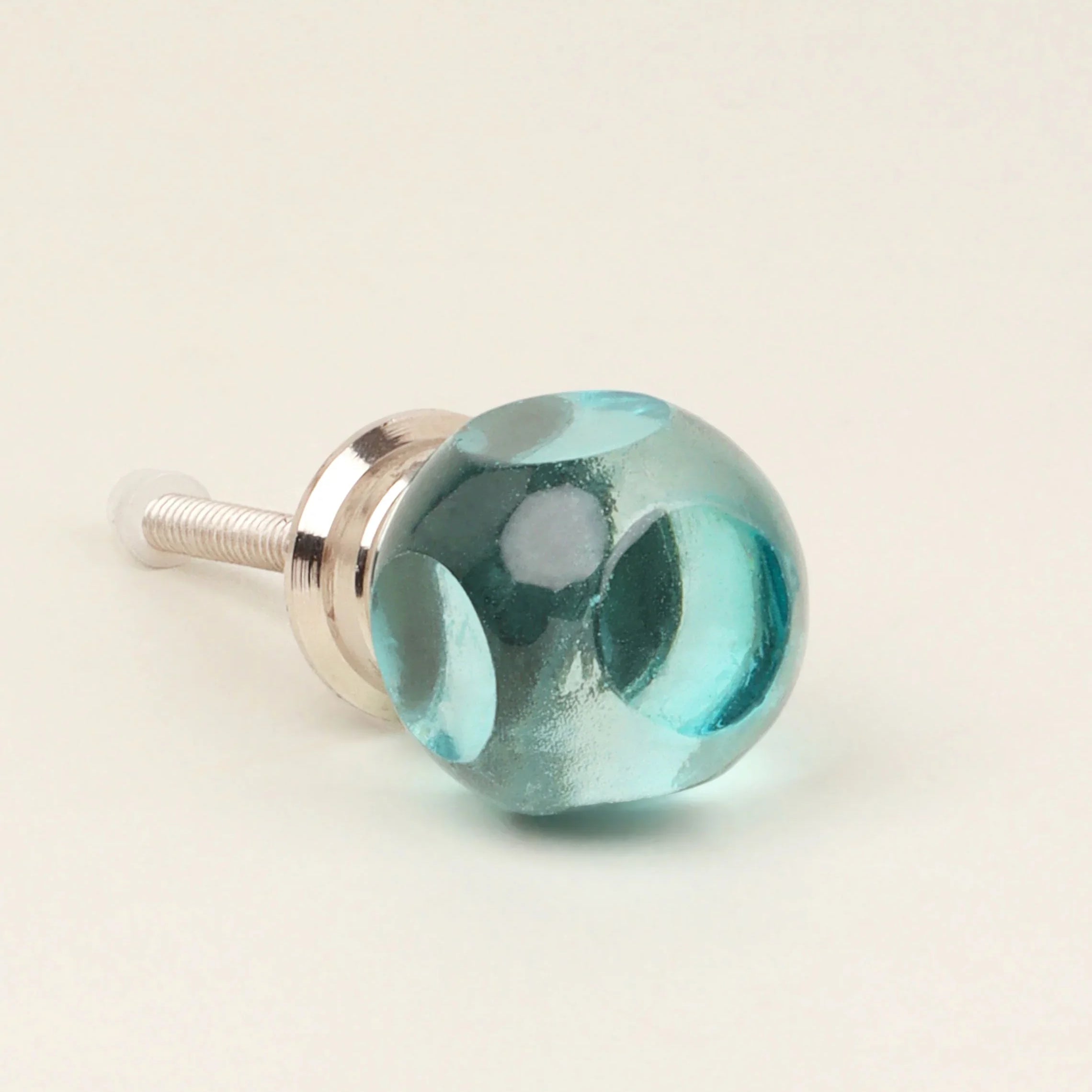 Glass Transparent Gemstone Dice Cube Cabinet Knob - G Decor