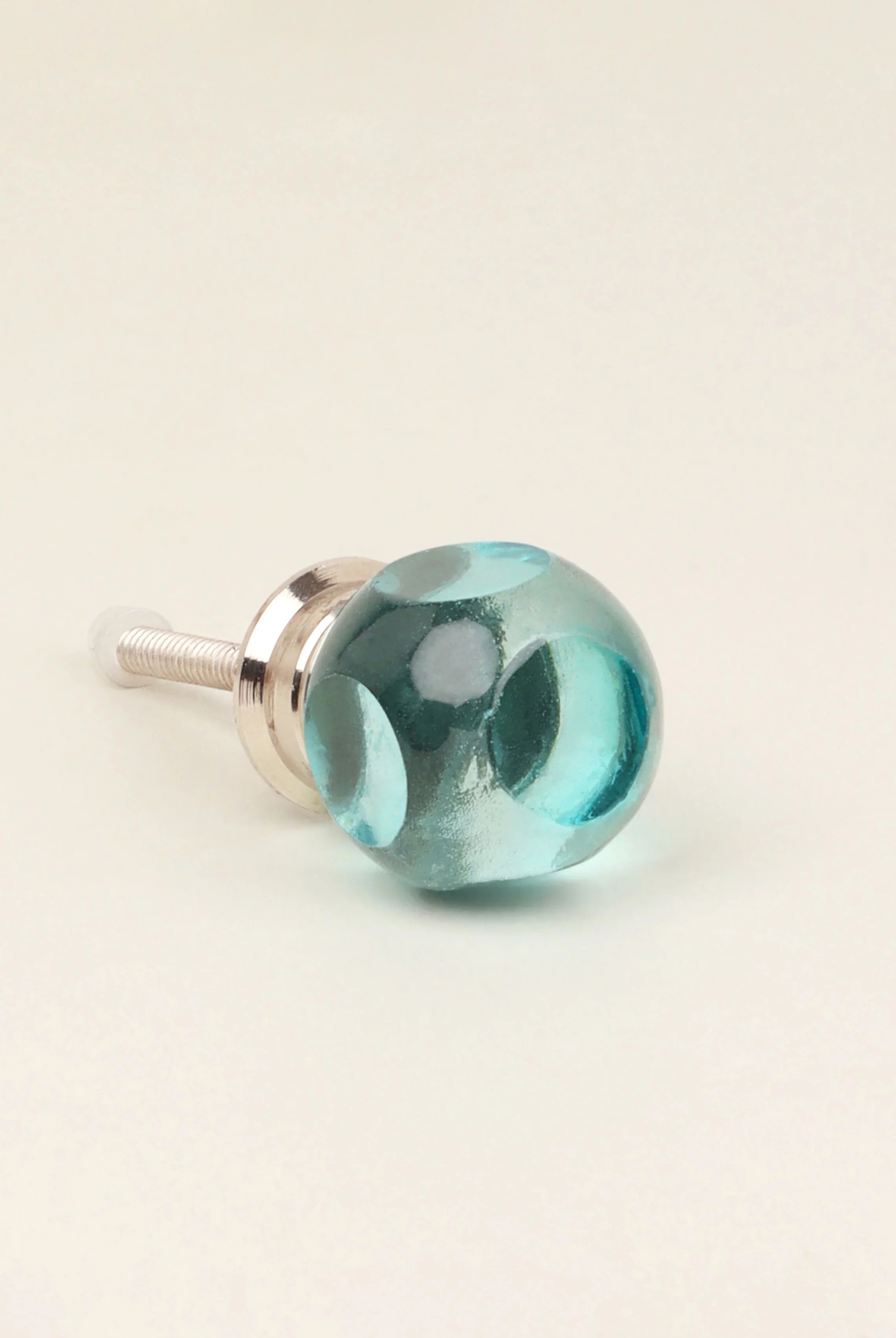 Glass Transparent Gemstone Dice Cube Cabinet Knob - G Decor