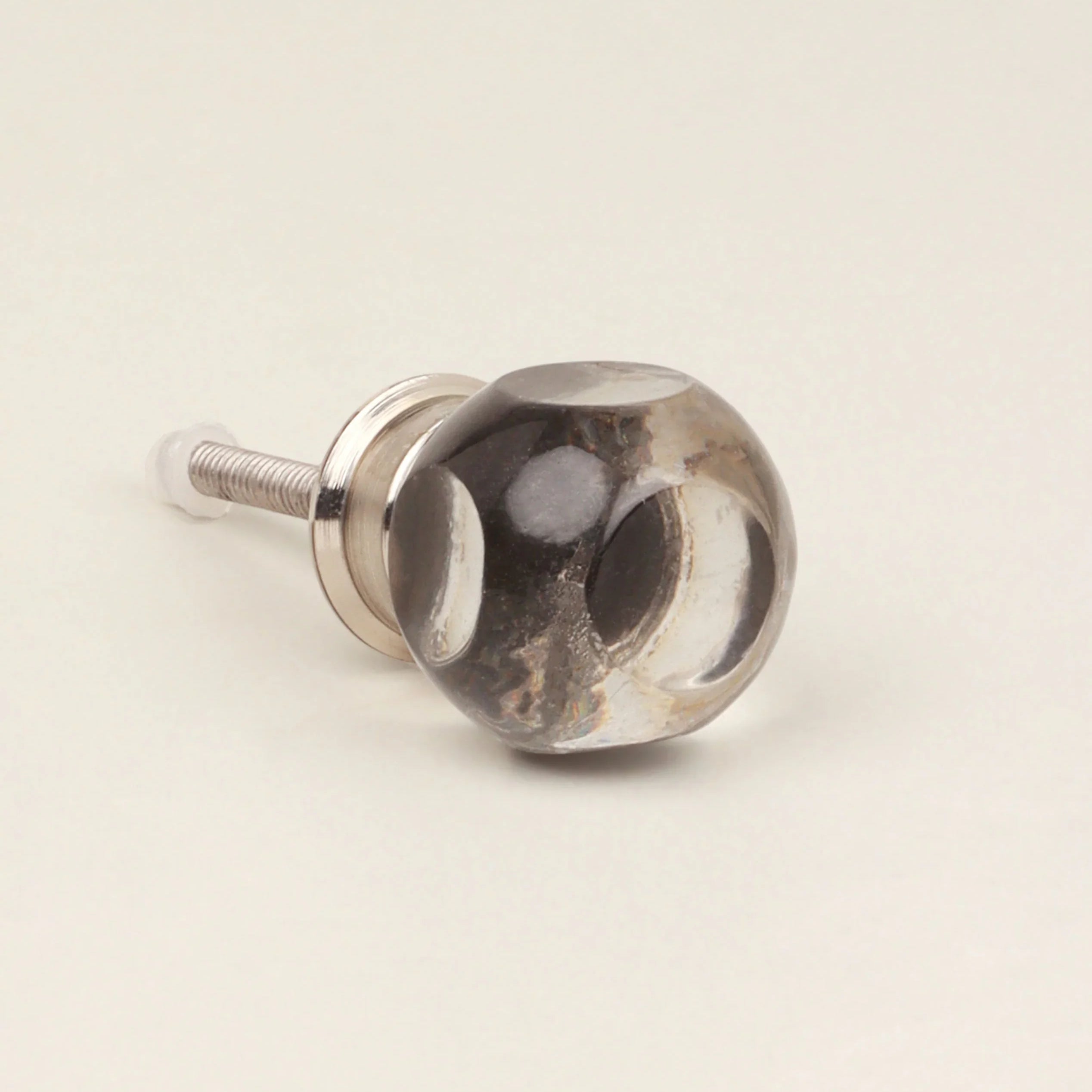 Glass Transparent Gemstone Dice Cube Cabinet Knob - G Decor