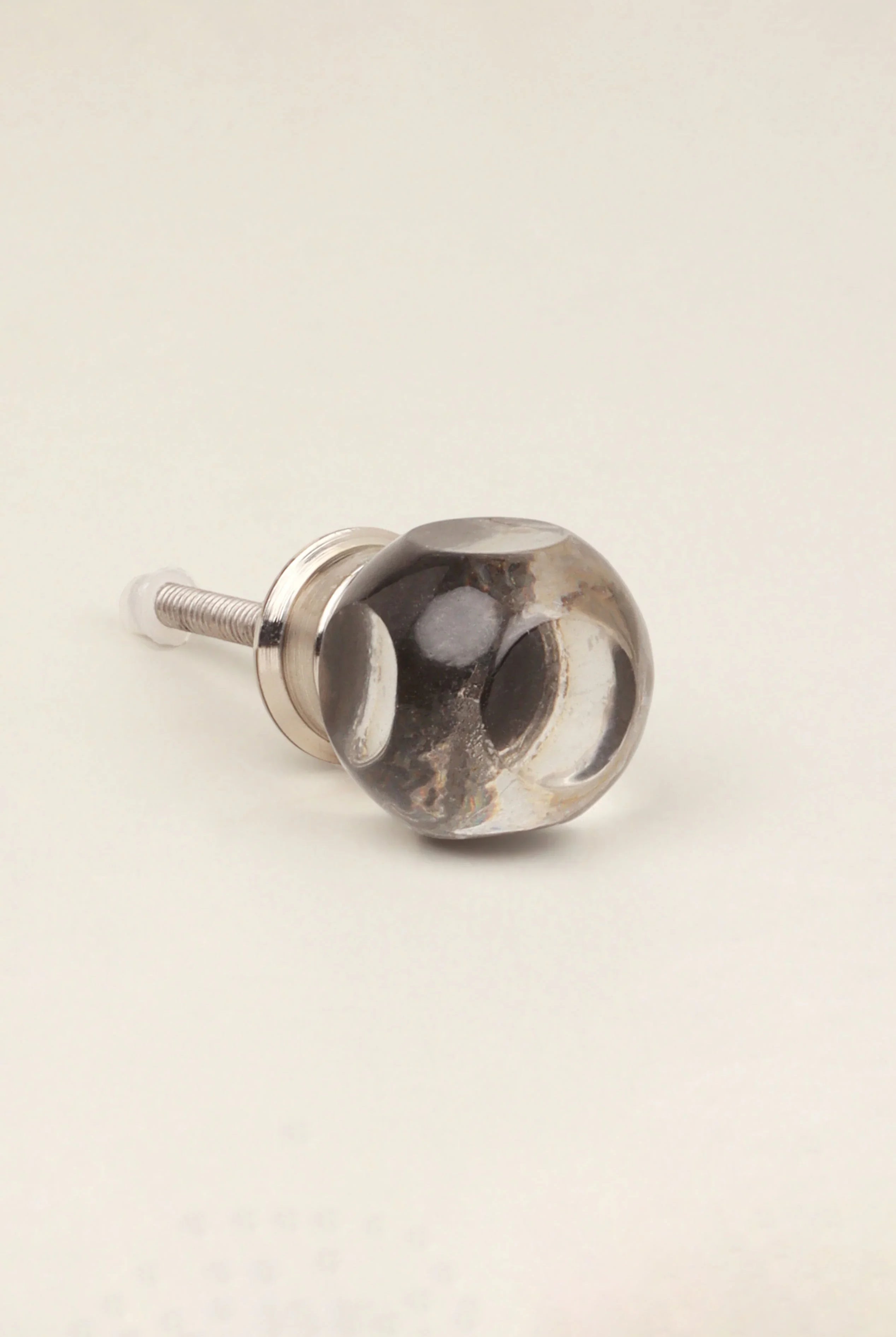 Glass Transparent Gemstone Dice Cube Cabinet Knob - G Decor
