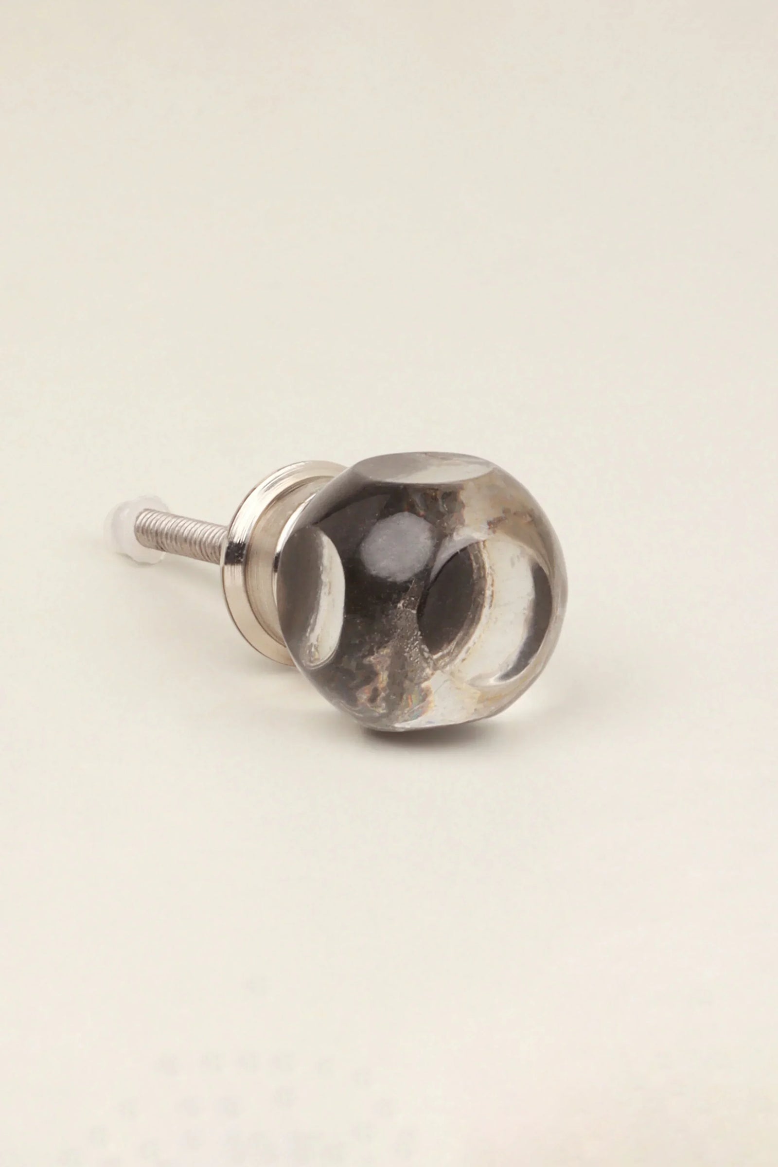 Transparent Glass Gemstone Cube Cabinet Knob — alternate view, G Decor