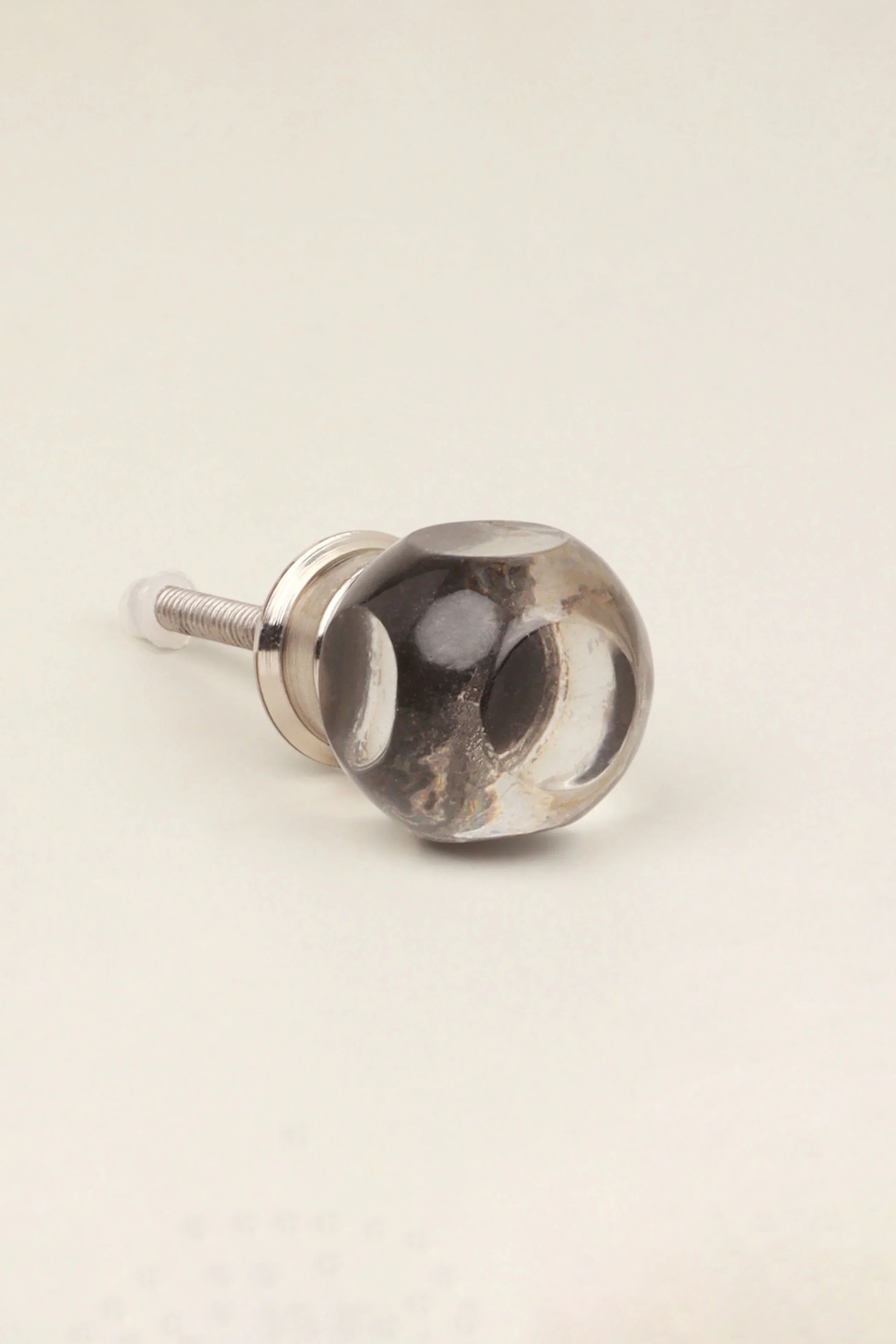 Glass Transparent Gemstone Dice Cube Cabinet Knob - G Decor