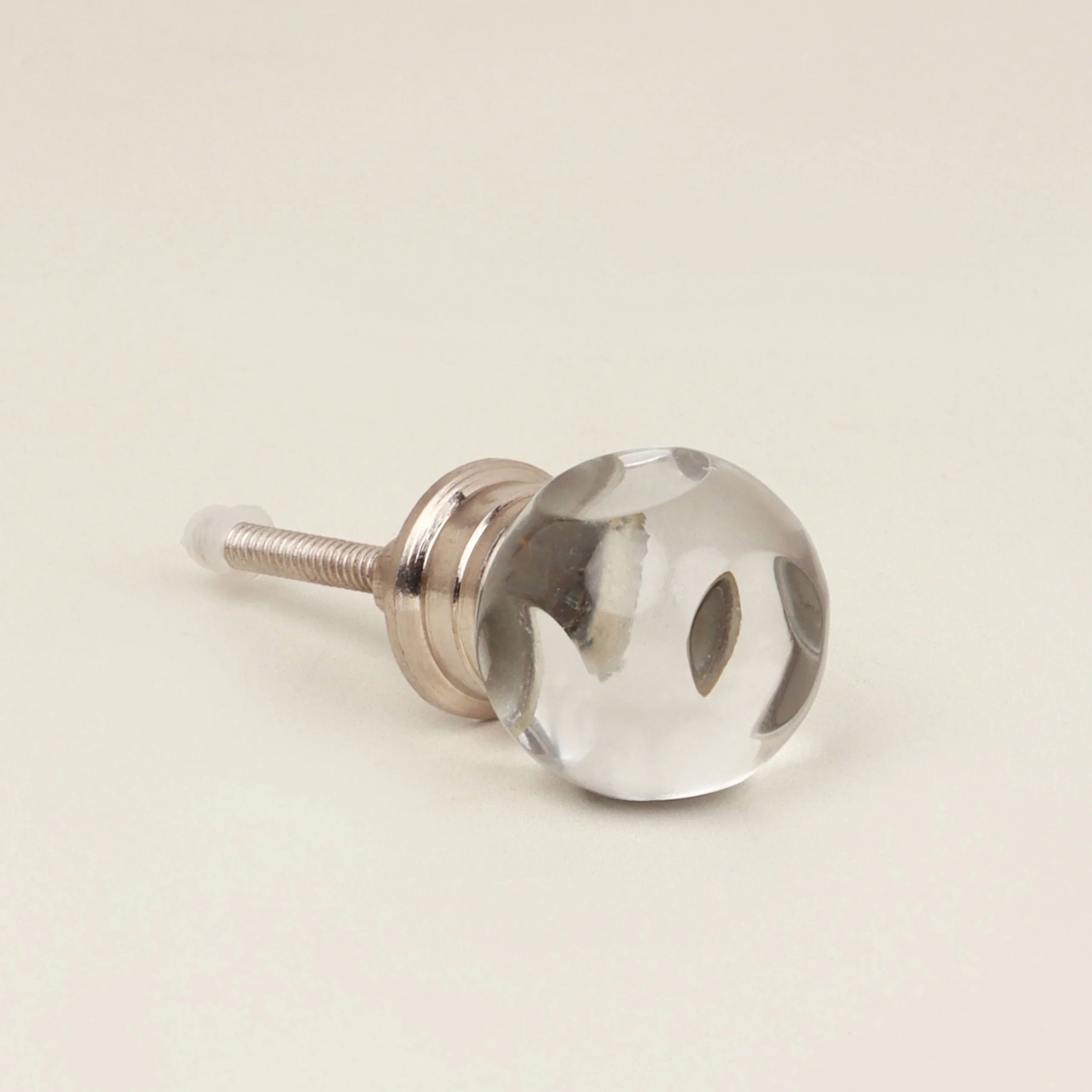 Glass Transparent Gemstone Dice Cube Cabinet Knob - G Decor