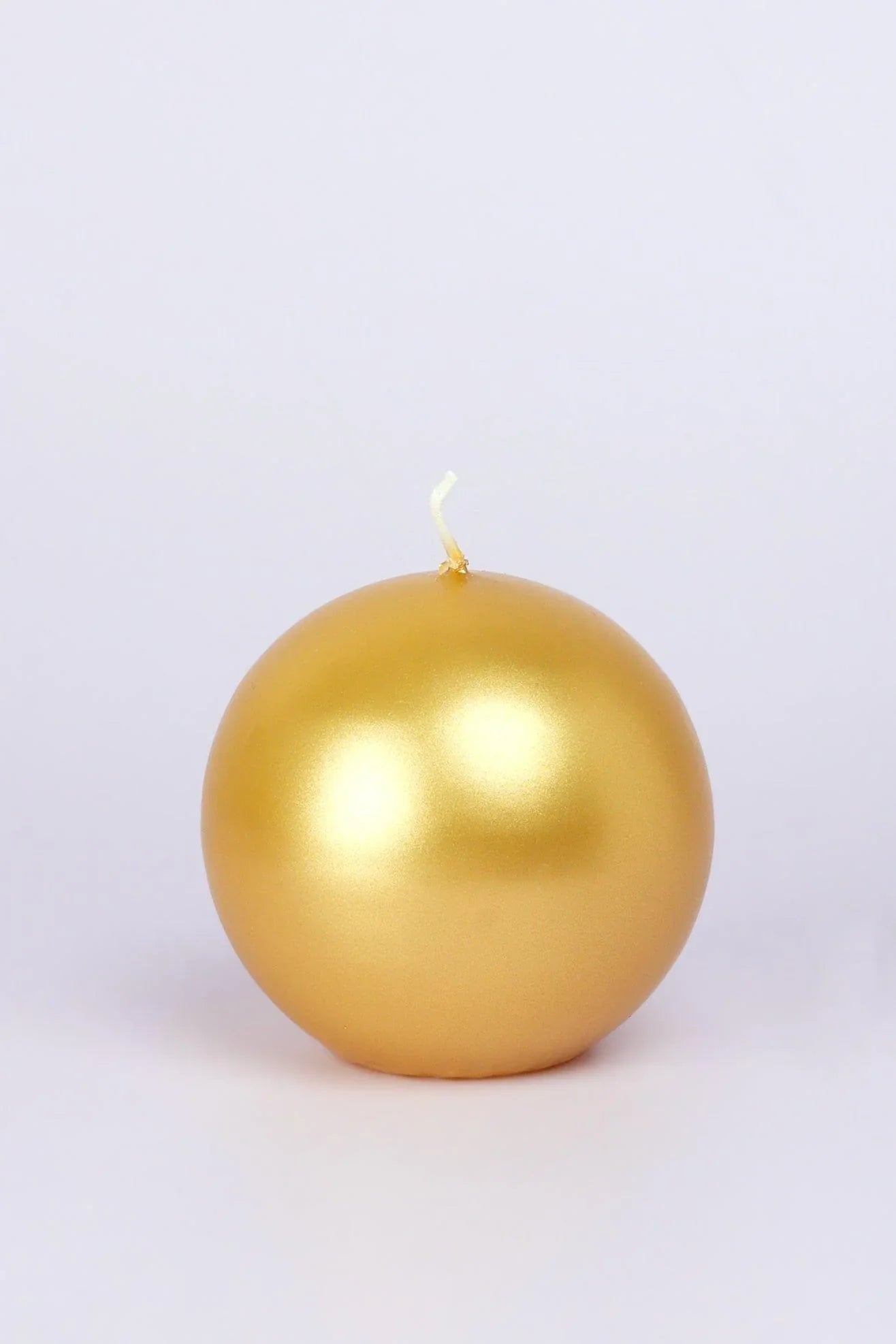 Grace Alouette Gold Lacquered Pillar and Ball Candles — alternate view, G Decor