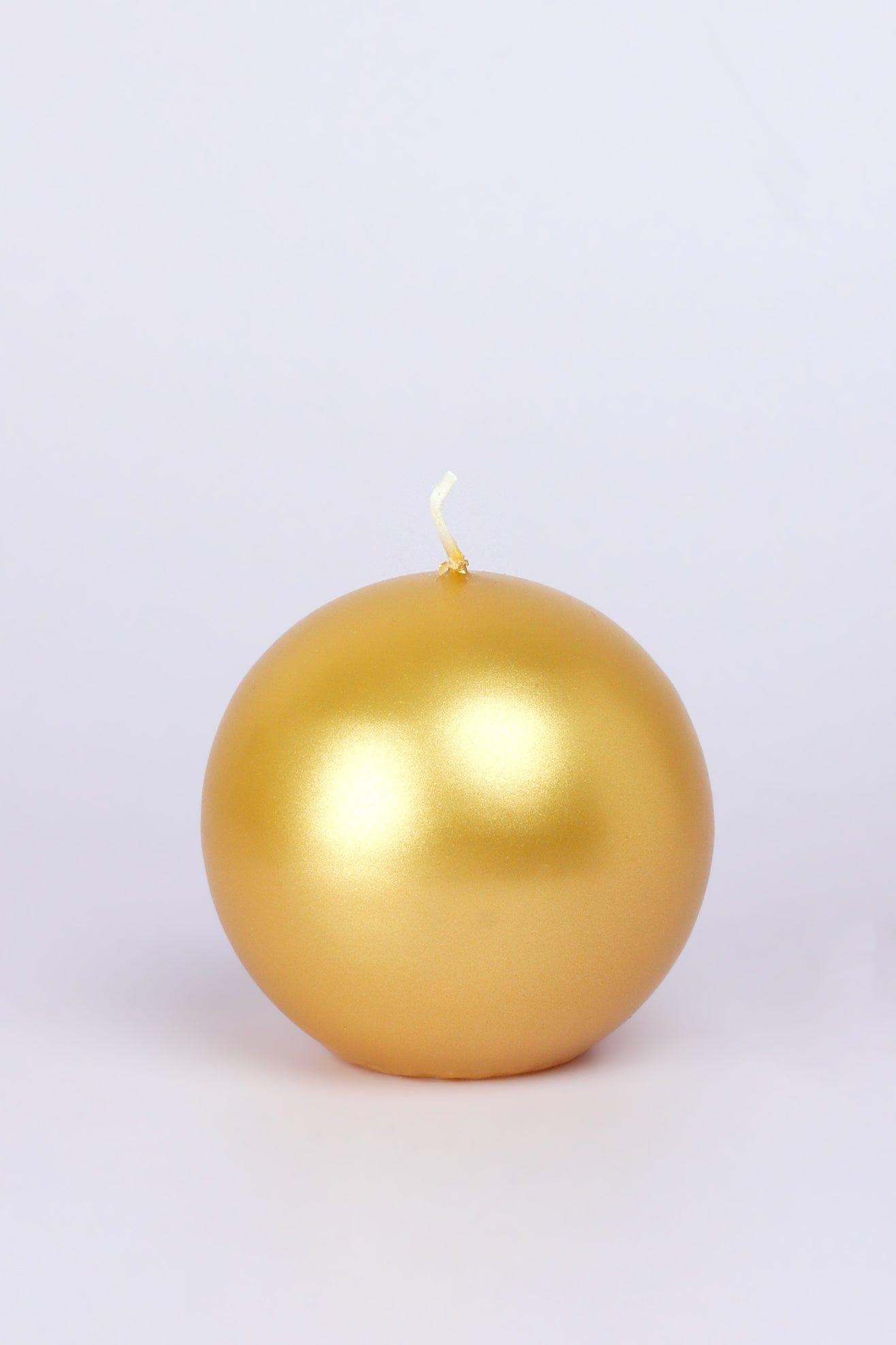 Grace Alouette Gold Lacquered Pillar and Ball Candles - G Decor