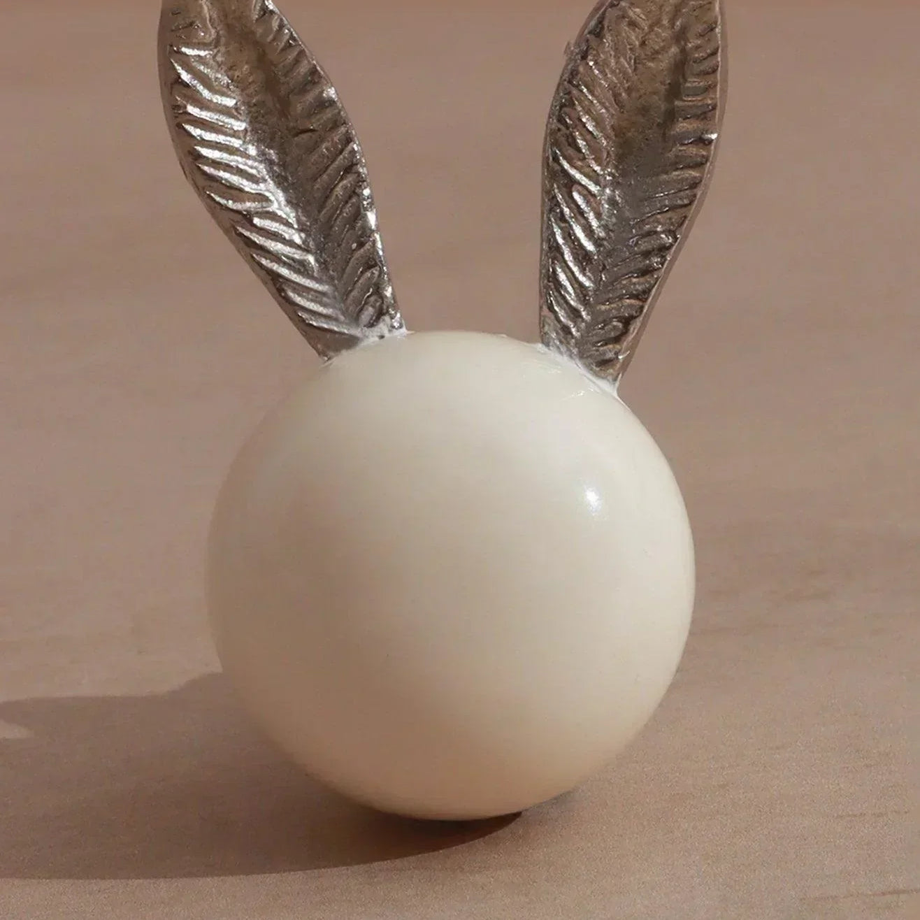 Handcrafted Brass & Porcelain Bunny Ear Door Knob - G Decor