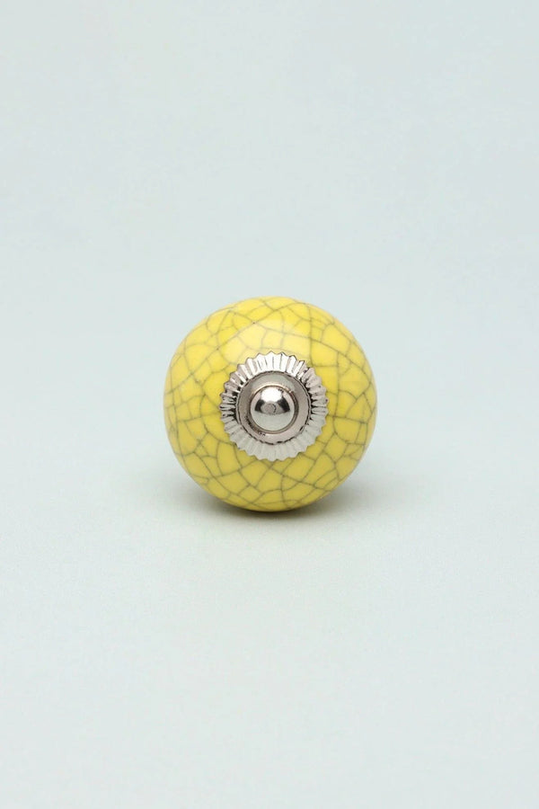 Crackle Ceramic Cabinet Knob in Bright Colours — Multipack