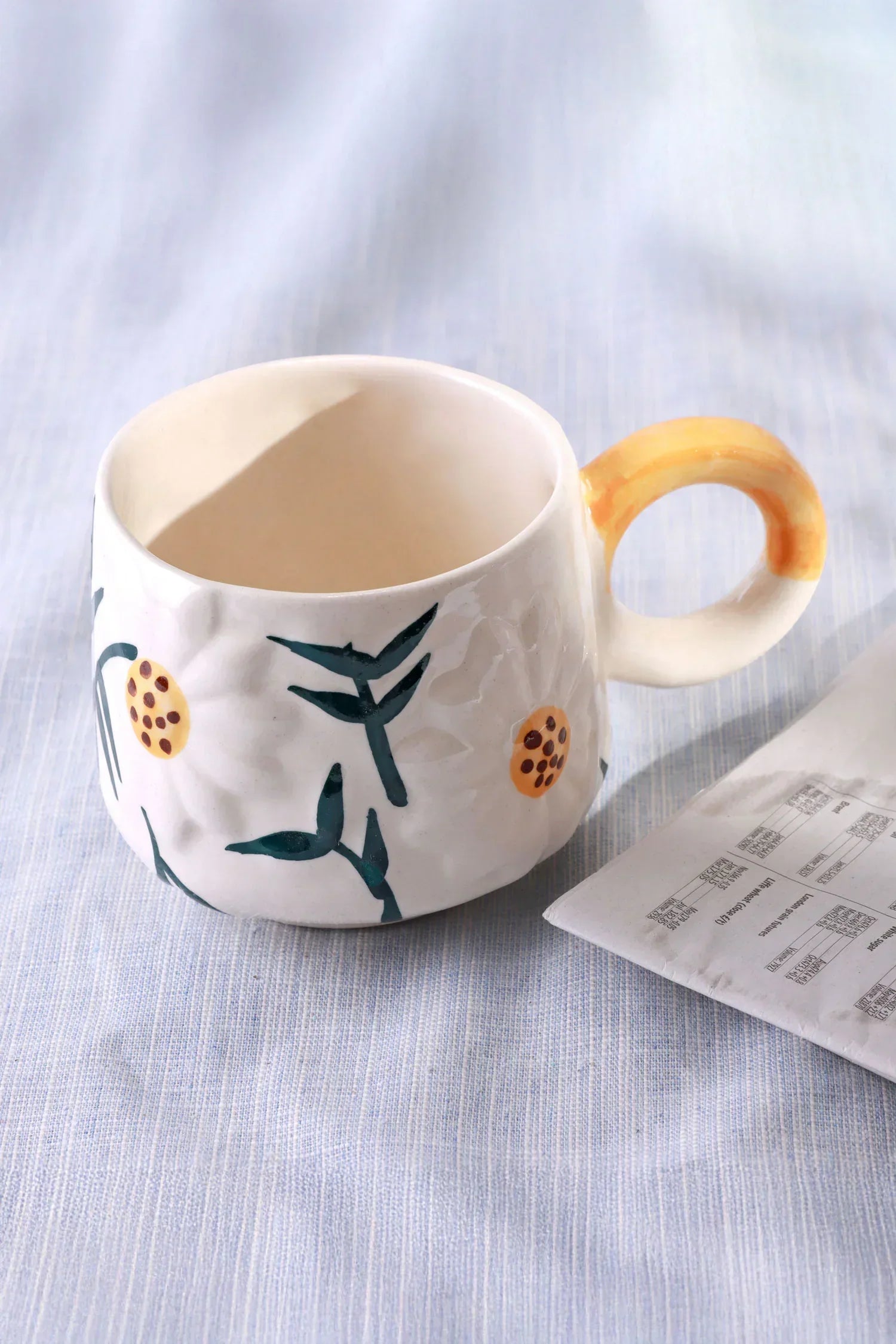 Handmade & Hand-Painted Wildflower Meadow Mug Ceramic Tea & Coffee Cup - G Decor