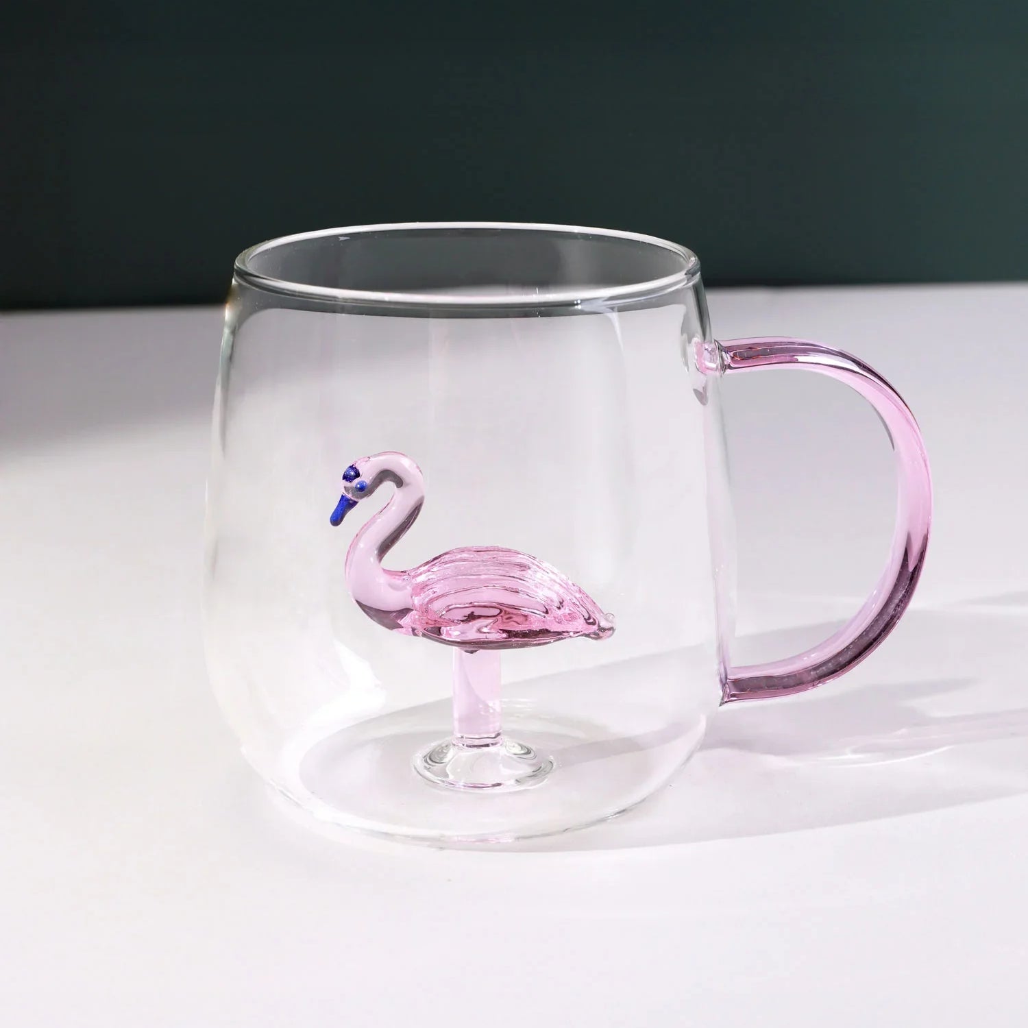 Handmade Cute Animals Glass Mug & Cup Collection Clear Tea & Coffee Drinkware with Figurines Inside - G Decor