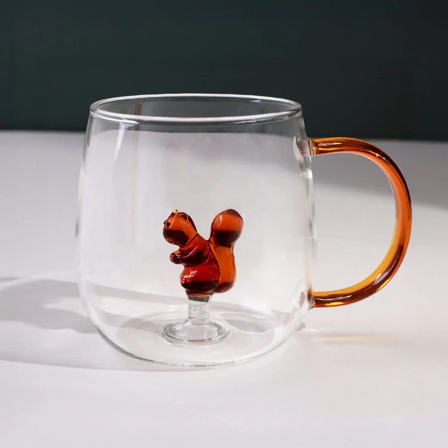 Handmade Cute Animals Glass Mug & Cup Collection Clear Tea & Coffee Drinkware with Figurines Inside - G Decor