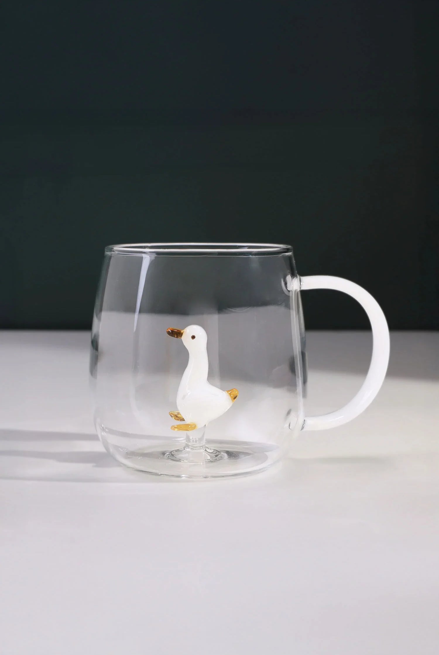 Handmade Cute Animals Glass Mug & Cup Collection Clear Tea & Coffee Drinkware with Figurines Inside - G Decor