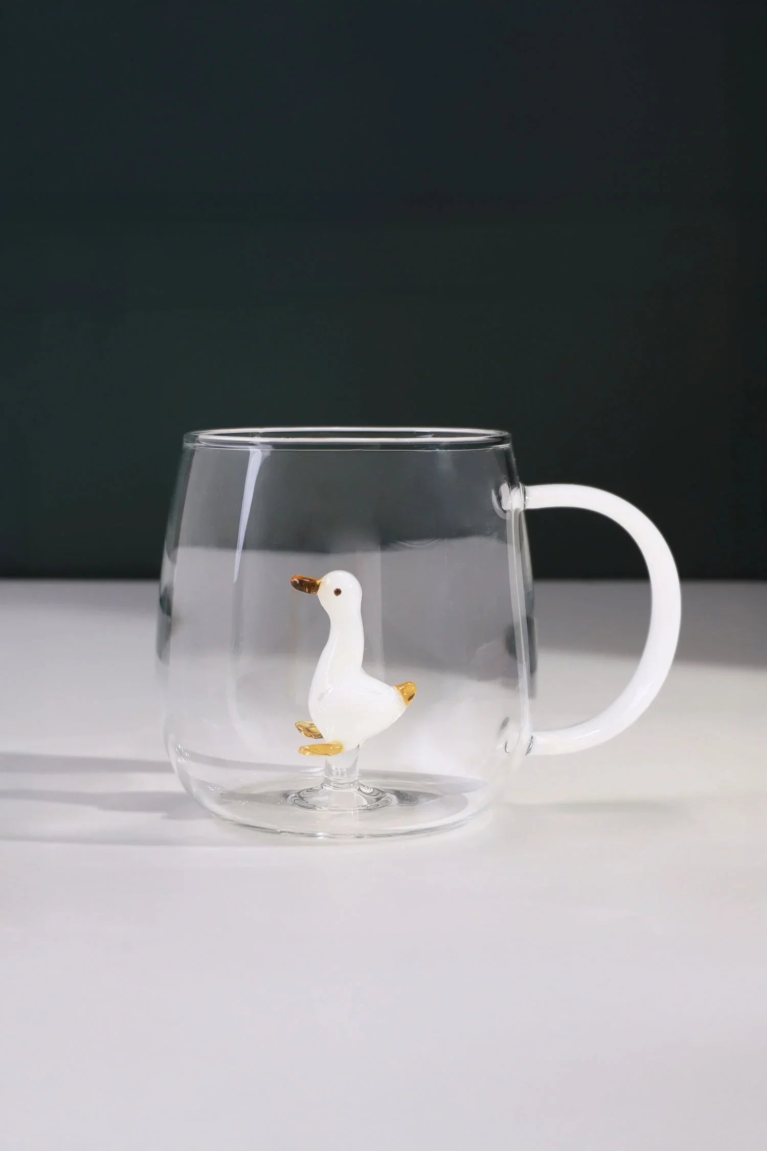 Handmade Cute Animals Glass Mug & Cup Collection Clear Tea & Coffee Drinkware with Figurines Inside - G Decor