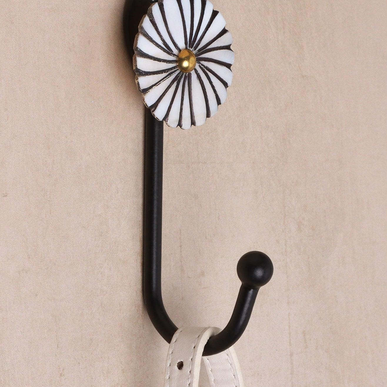 Handpainted Mother Of Pearl Charm Mother Of Pearl Wall Coat Hook - G Decor