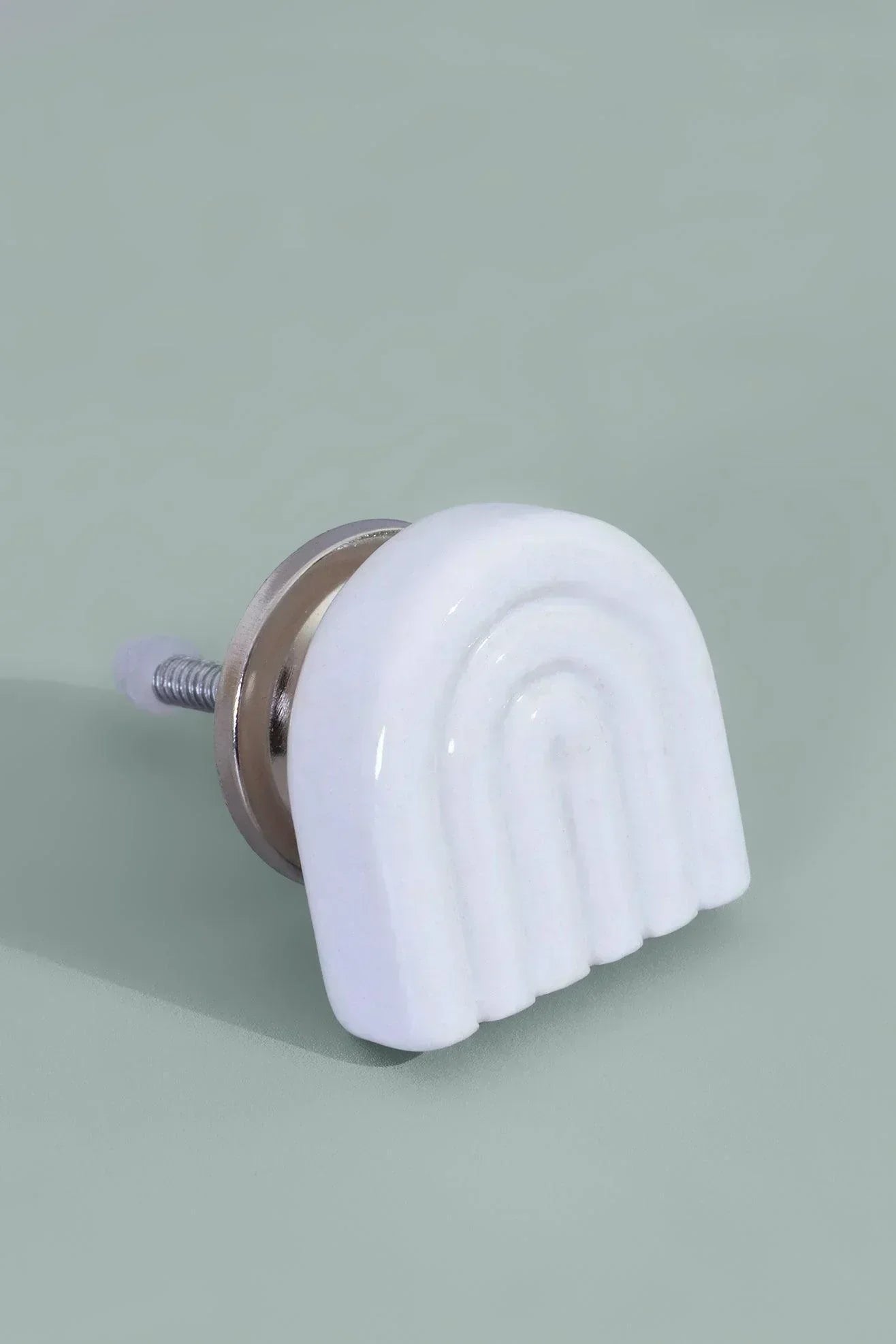 Happy Rainbow Pastel Ceramic Cabinet Knob — lifestyle view, G Decor