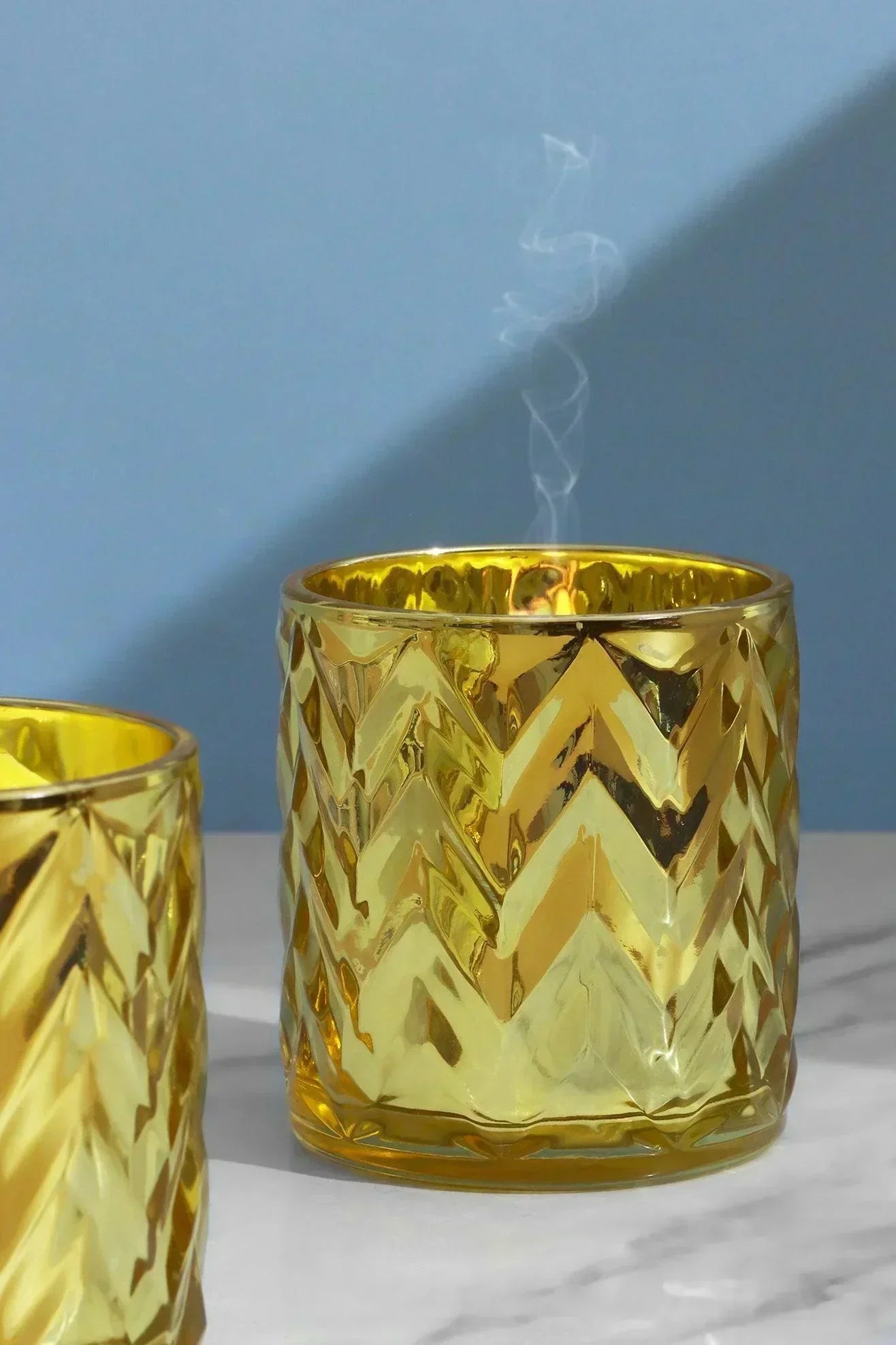 Mira Candle Co. Lime Basil and Citrus Soy Wax Pair — alternate view, G Decor