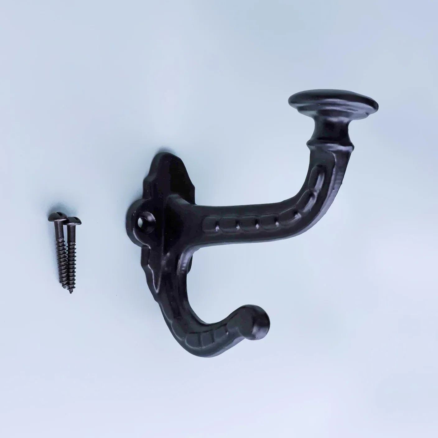 Heavy-Duty Traditional Black Cast Iron Coat Hooks - G Decor