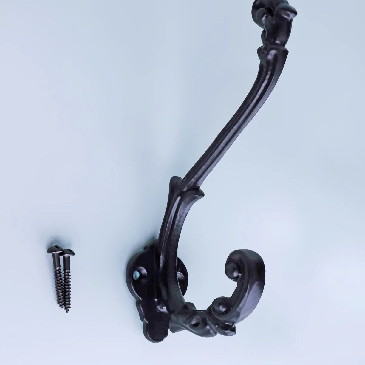 Heavy-Duty Traditional Black Cast Iron Coat Hooks - G Decor