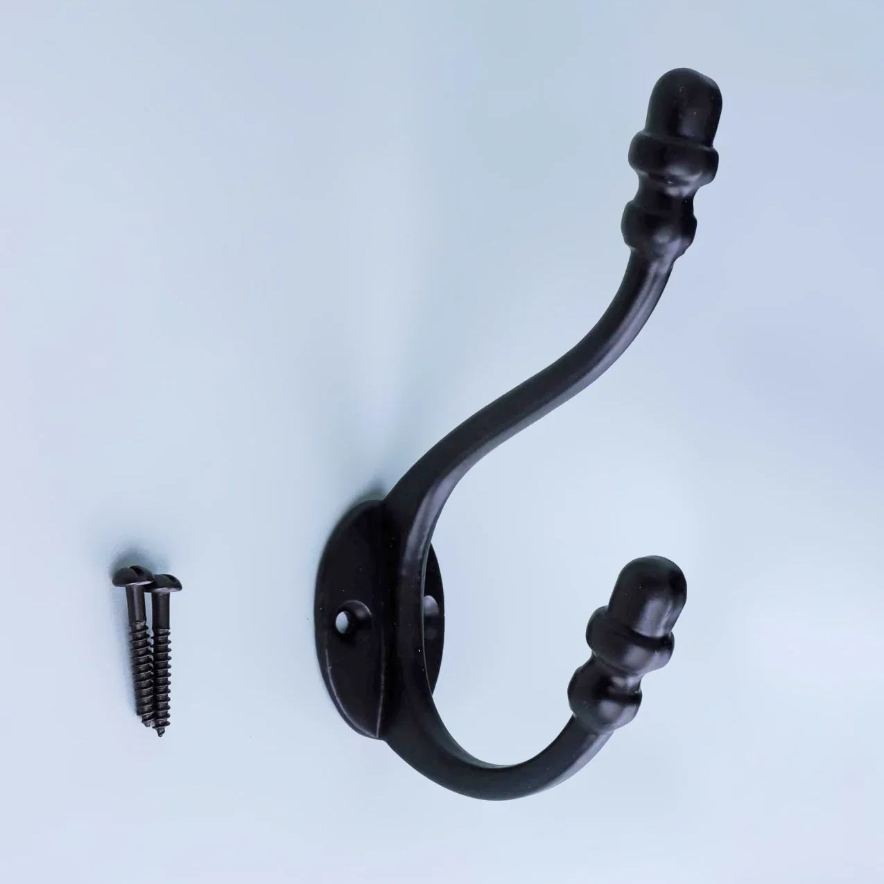 Heavy-Duty Traditional Black Cast Iron Coat Hooks - G Decor